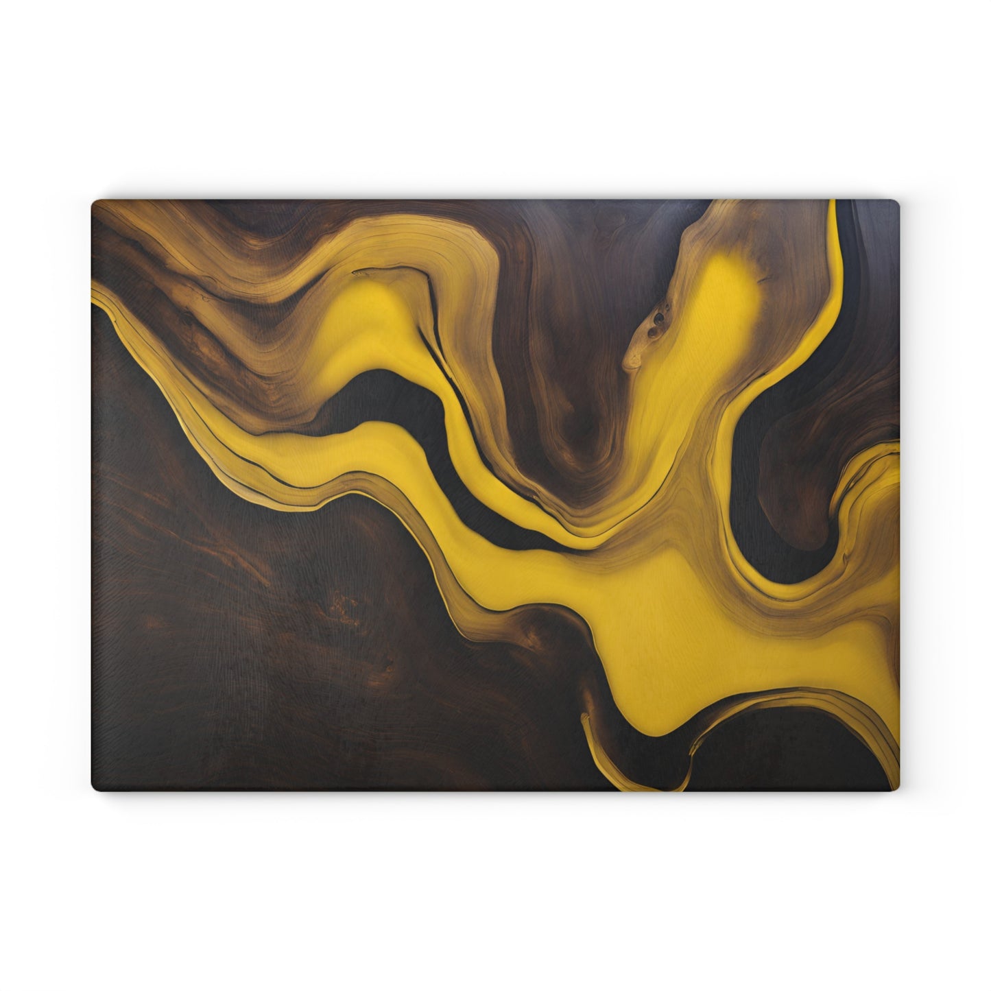 Kitchen Decor Glass Cutting Board Serving Tray with Wood-look Design Cutting Board Gift for Home Cook Fun Charcuterie Board