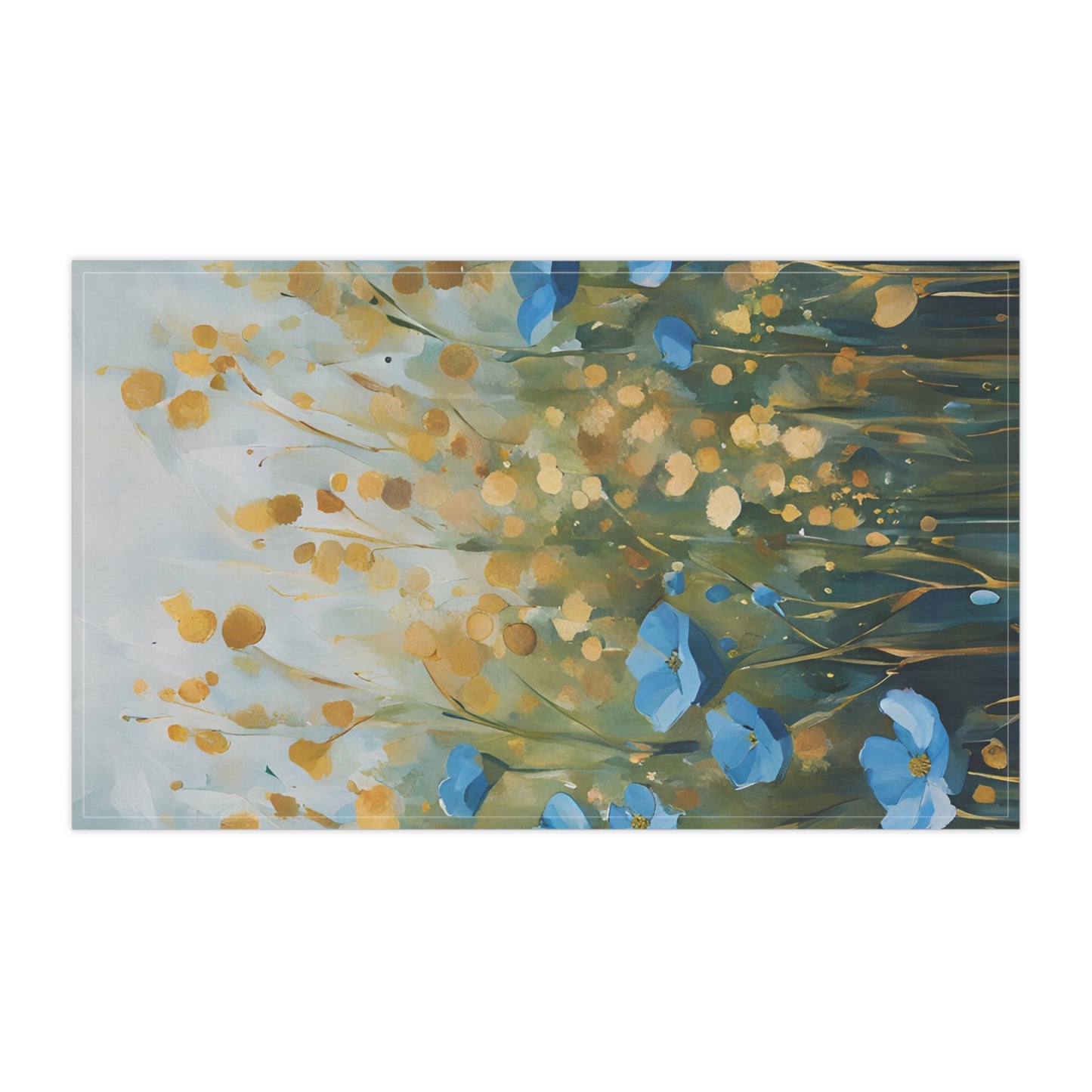 Floral Kitchen Tea Towel Pastel Dish Towel Durable Hand Towel Gift for Flower Lover Whimsical Home Decor Decorative Kitchen Cotton Twill