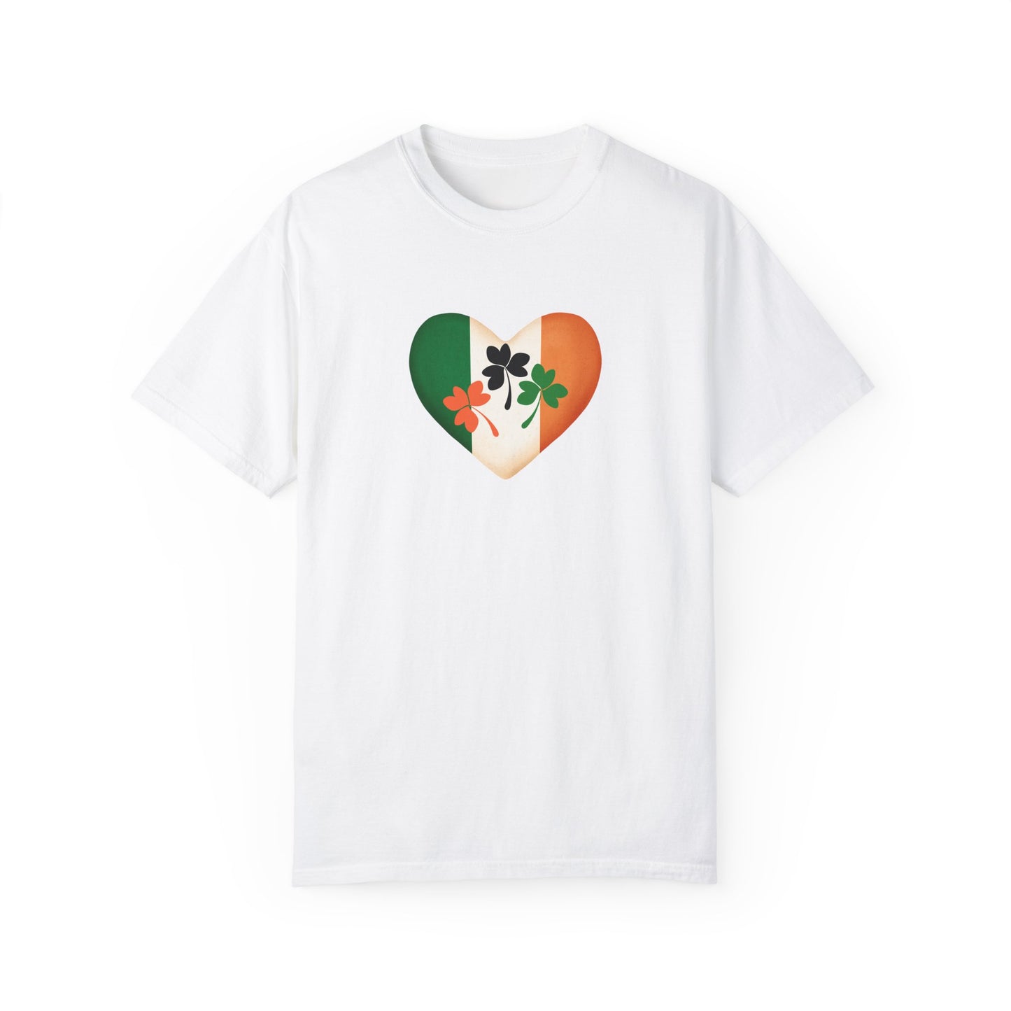 St. Patrick's Day T-Shirt Unisex Comfort Colors Relaxed Fit Garment-Dyed Tee 4 Leaf Clover Shirt Irish Themed Gift