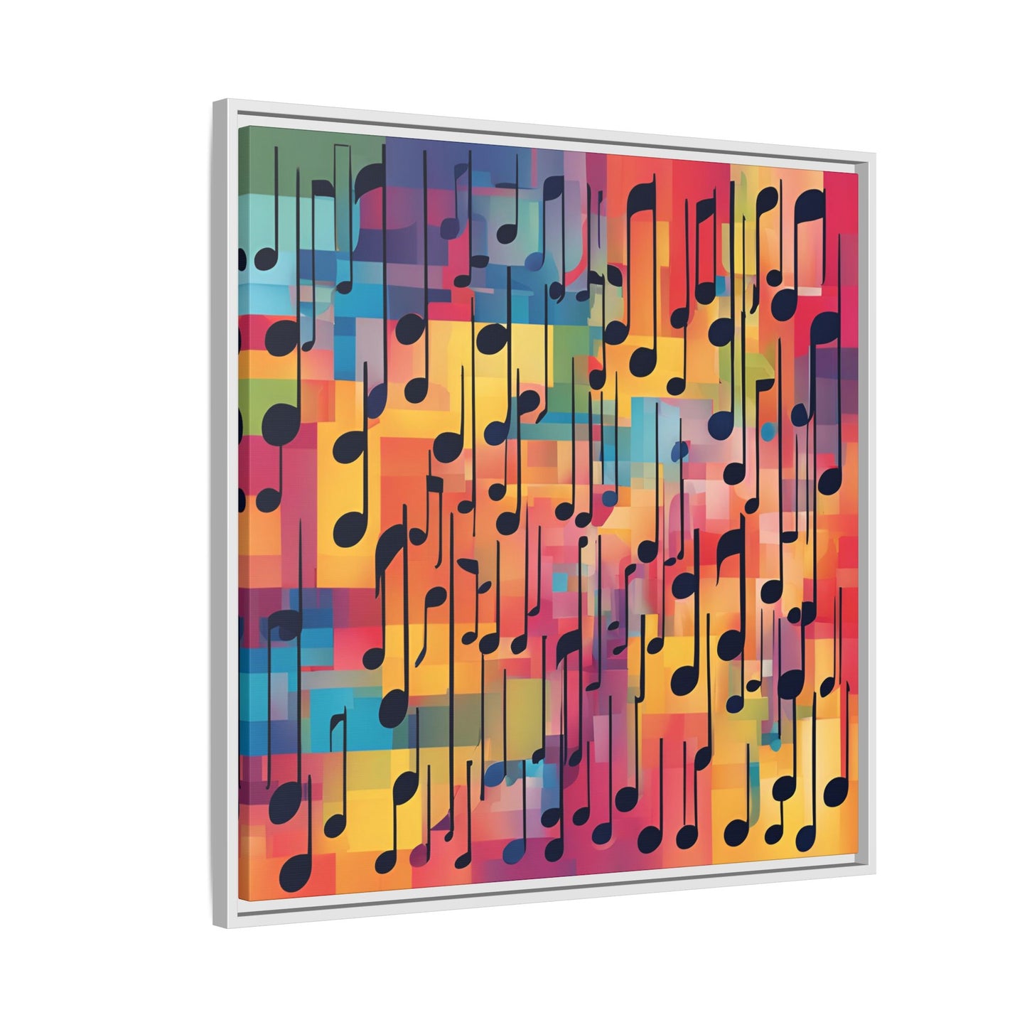 Modern Music-Themed Print Abstract Design Unique Framed Canvas Print Treble Clef Note Wall Art Music Lover Gift Decor 3 frame colors