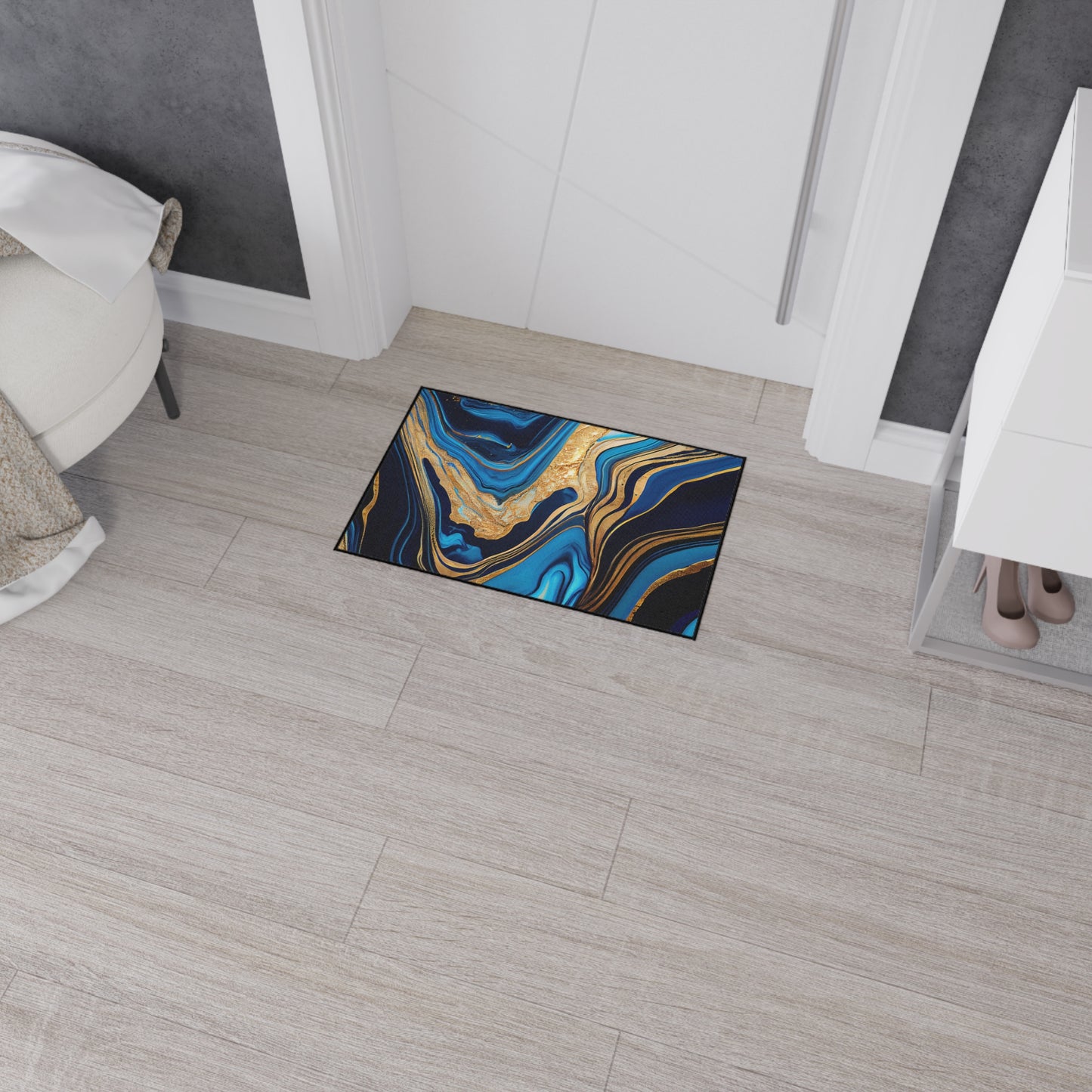 Decorative Heavy Duty Non-Slip Floor Mat Stylish Design Perfect for Entryway Kitchen Décor Garage Rug Coffee Bar Bathroom Floor Door Mat