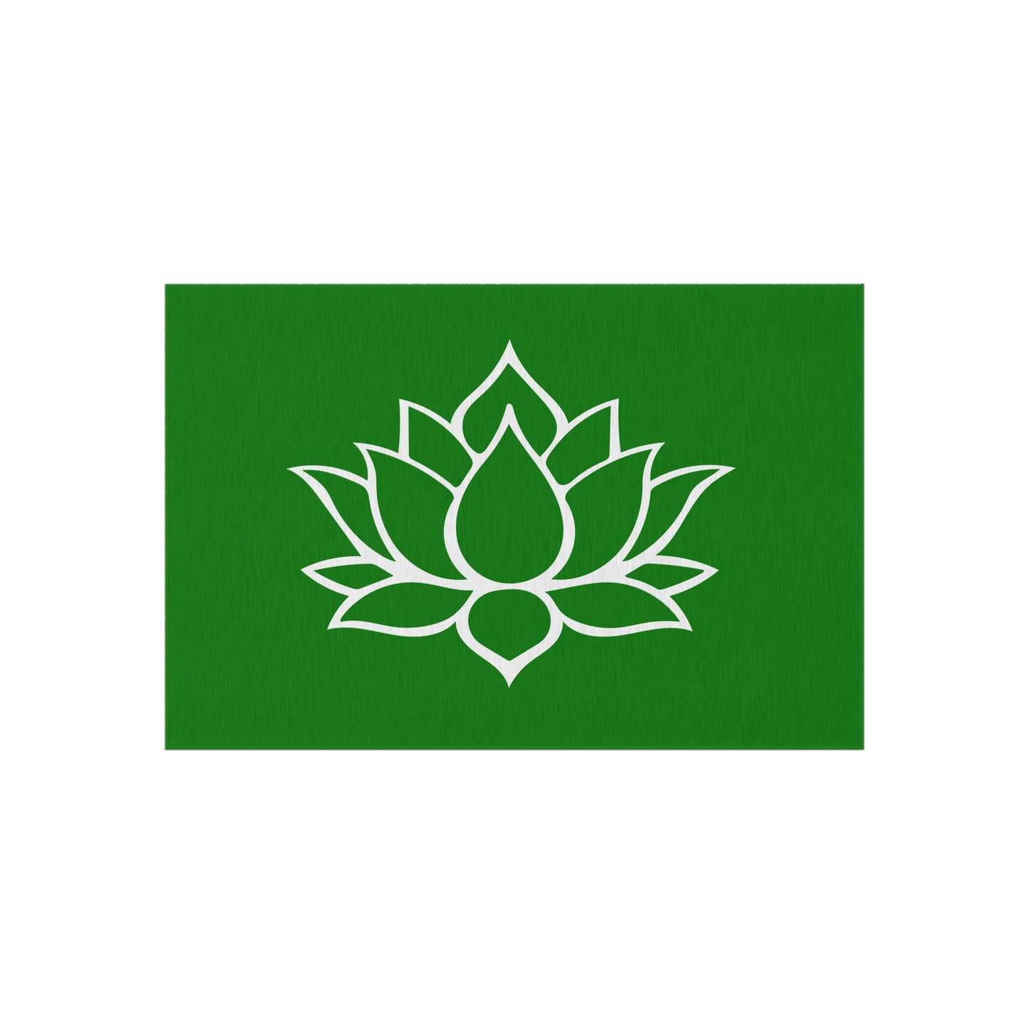 Zen Chenille Outdoor Rug with No-Skid Backing Cozy Lotus Blossom Outdoor Carpet Patio Decor Gazebo Rug Pool Area Decor Outdoor Kitchen Rug