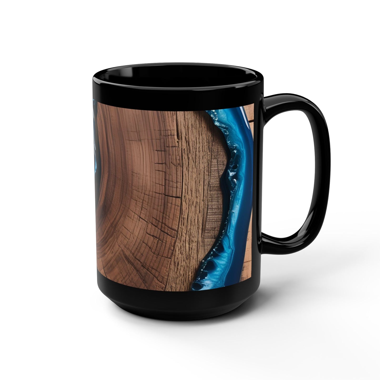 Ceramic Coffee Mug Wood-Inspired Image Nature Lover Ceramic Teacup Gardener Gift Colorful Unique Wave-look 15oz Ceramic Mug