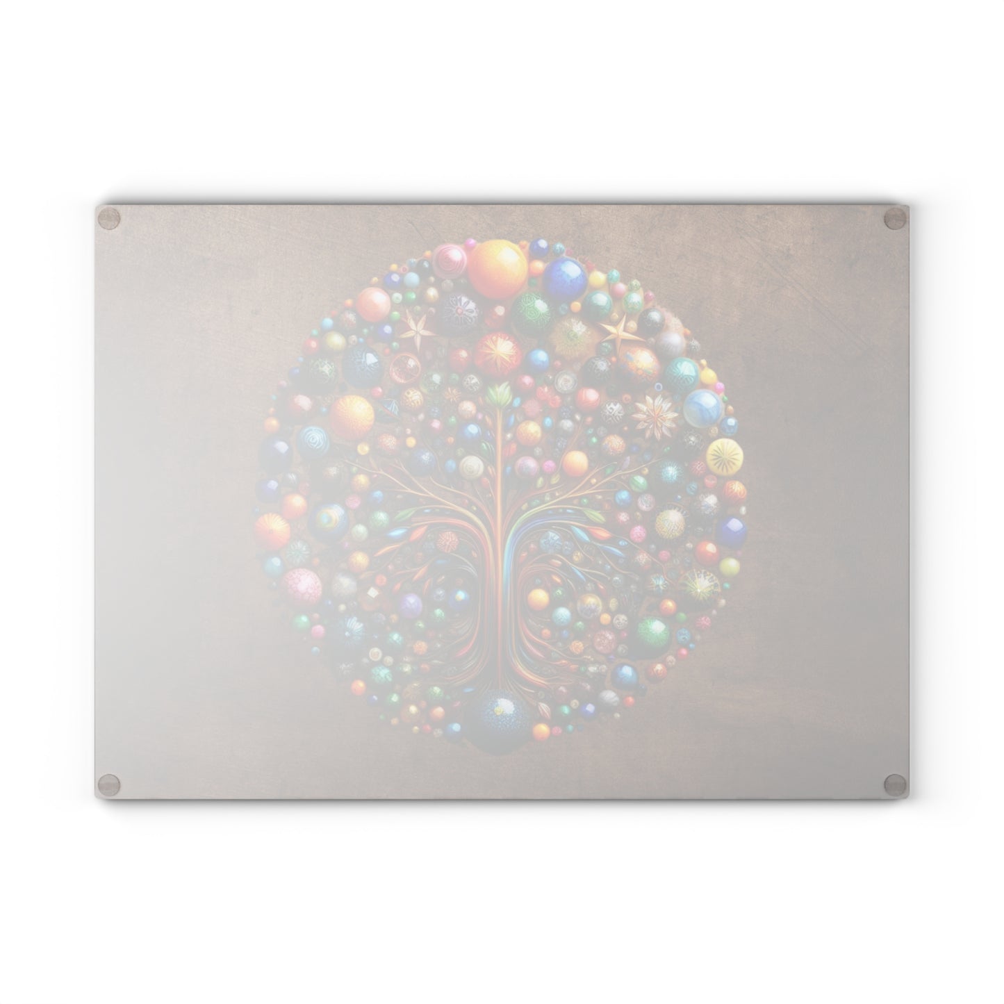 Glass Kitchen Decor Glass Cutting Board Serving Tray with Tree of Life Design Cutting Board Gift for Home Cook Glass Charcuterie Board