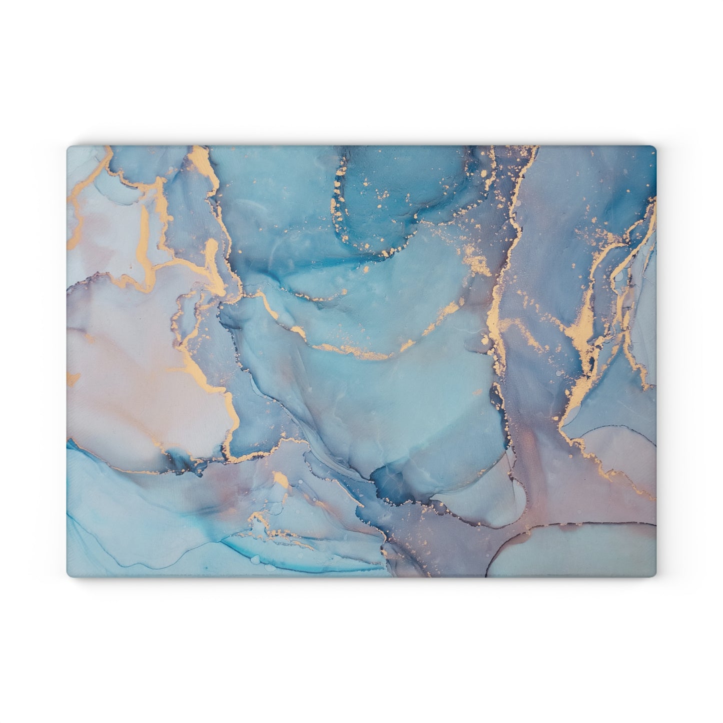 Kitchen Decor Glass Cutting Board Serving Tray with Quartz-look Design Cutting Board Gift for Home Cook Fun Marble-look Charcuterie Board