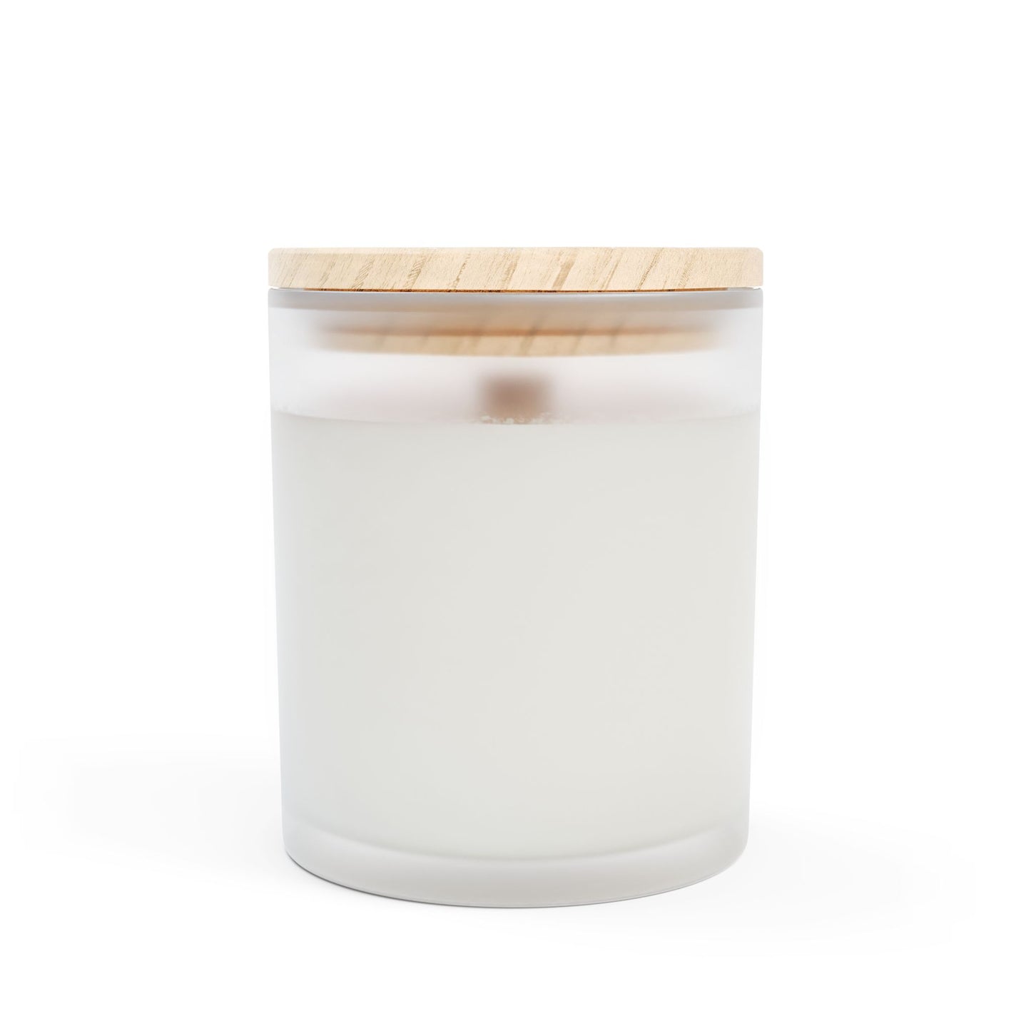 Artisanal Coconut Soy Frosted Glass Candle with Wooden Wick and Raw Maple Lid 11 oz Hand Poured Thinking of You Candle 50 hrs burn time