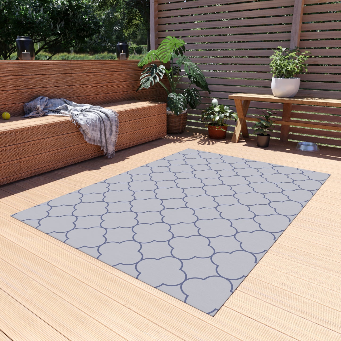 Chenille Outdoor Rug with No-Skid Backing Cozy Outdoor Carpet Patio Decor Gazebo Rug Pool Area Decor Outdoor Kitchen Carpet
