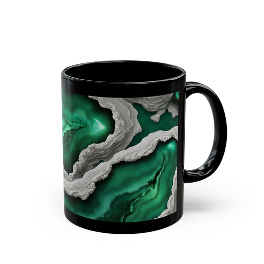 Green Amethyst Crystal Geode Design Coffee Tea Hot Chocolate Mug Cottage Core Boho Gift for Her Nature Lover Gift Geology Rock Lover Gift