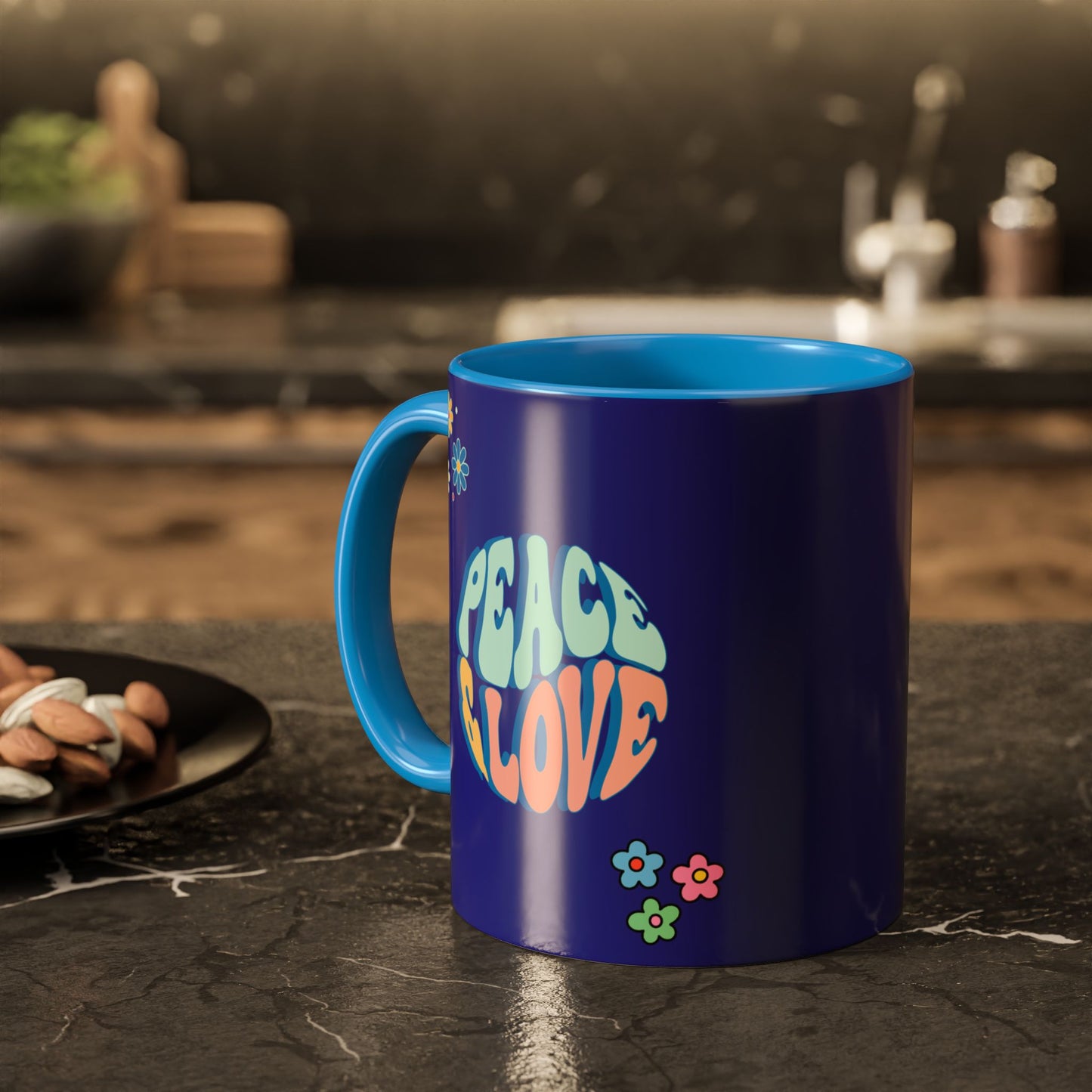 Peace and Love Mug | World Peace | Love and Friendship | Peaceful Harmony | Retro Vibe Gift