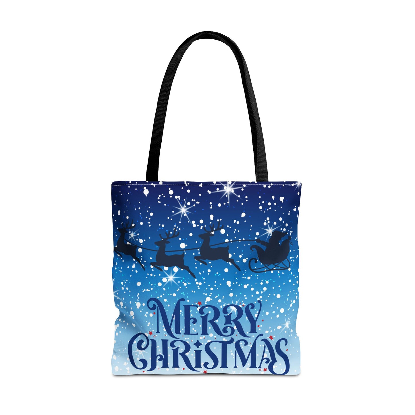 Santa Sleigh Merry Christmas Tote Bag Holiday Cheer Gift Winter Accessory Reusable Winter Shopping Bag Xmas Joy Gift Unisex Bag for Him Her