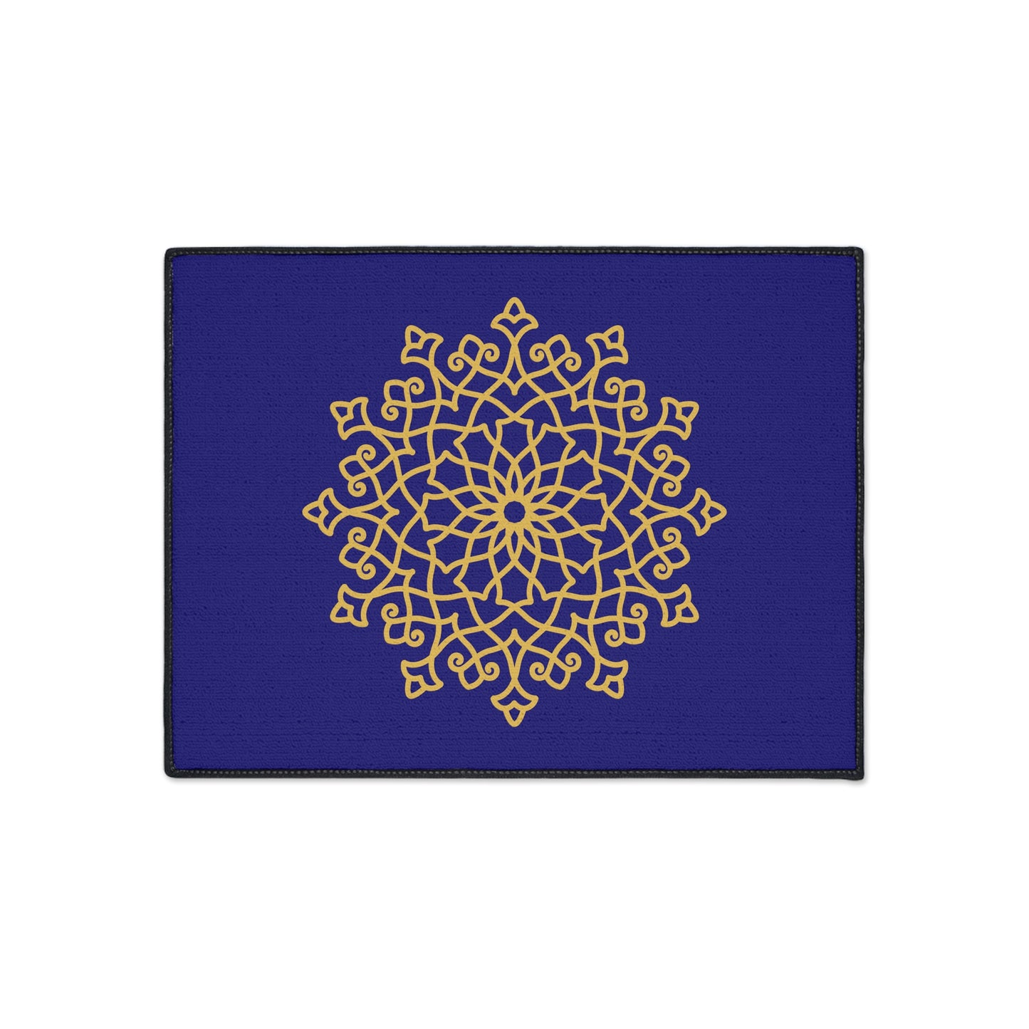 Decorative Heavy Duty Non-Slip Floor Mat Stylish Design Perfect for Entryway Kitchen Décor Blue Floral Geometric Design Rug Bathroom Mat