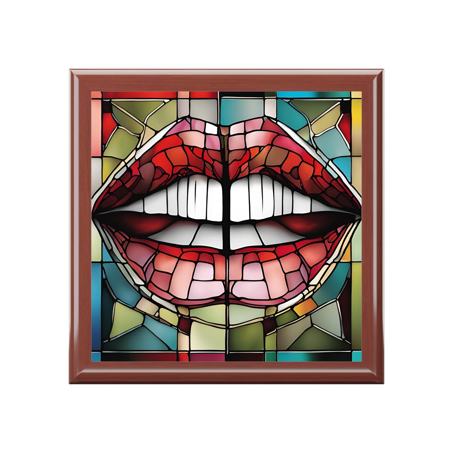 Unique Art Print Design Jewelry Box Trinket Box Bedroom Dresser Decor Vanity Gift Box - 3 colors to choose from