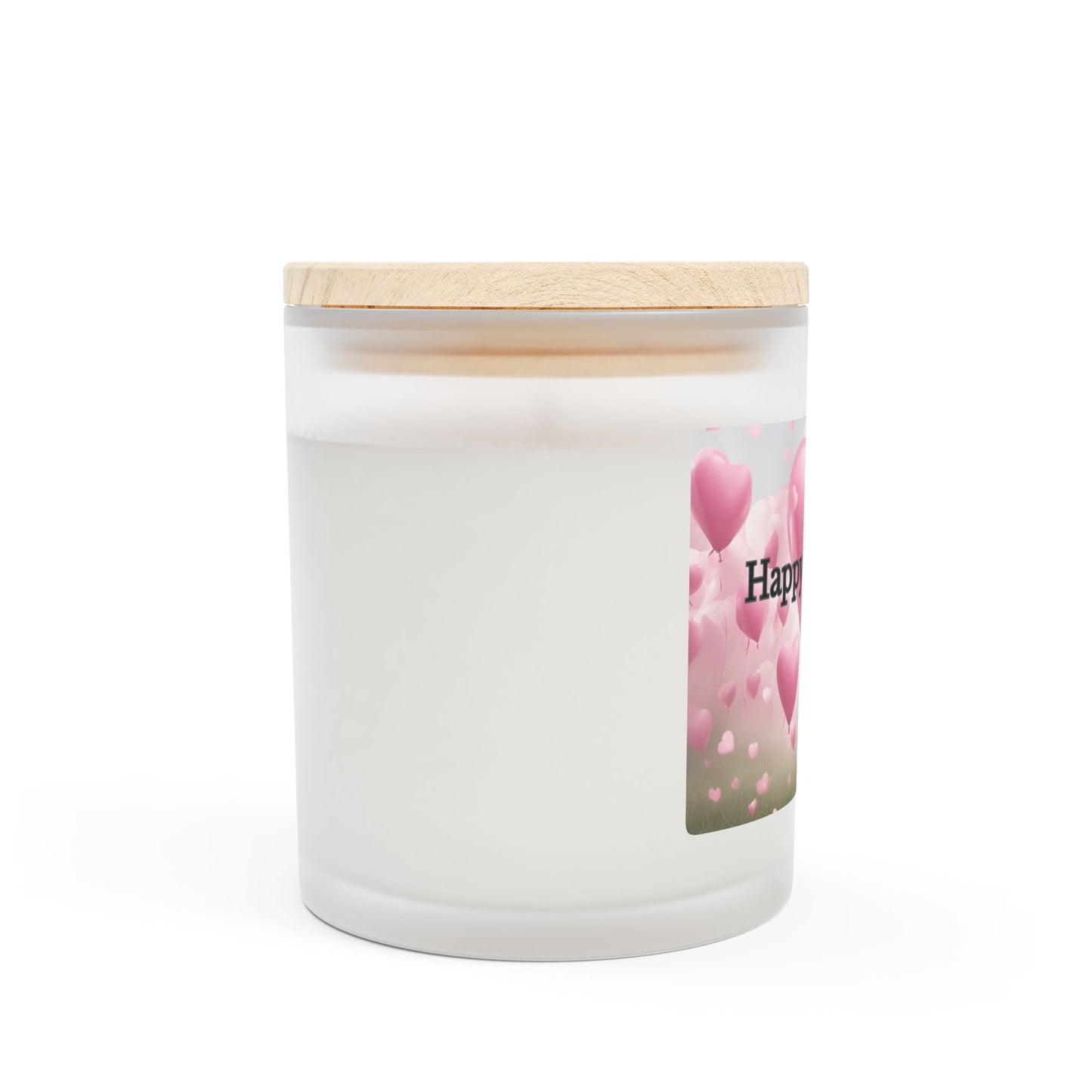 Artisanal Coconut Soy Frosted Glass Candle with Wooden Wick and Raw Maple Lid 11 oz Hand Poured Happy Birthday Candle Marriage Humor