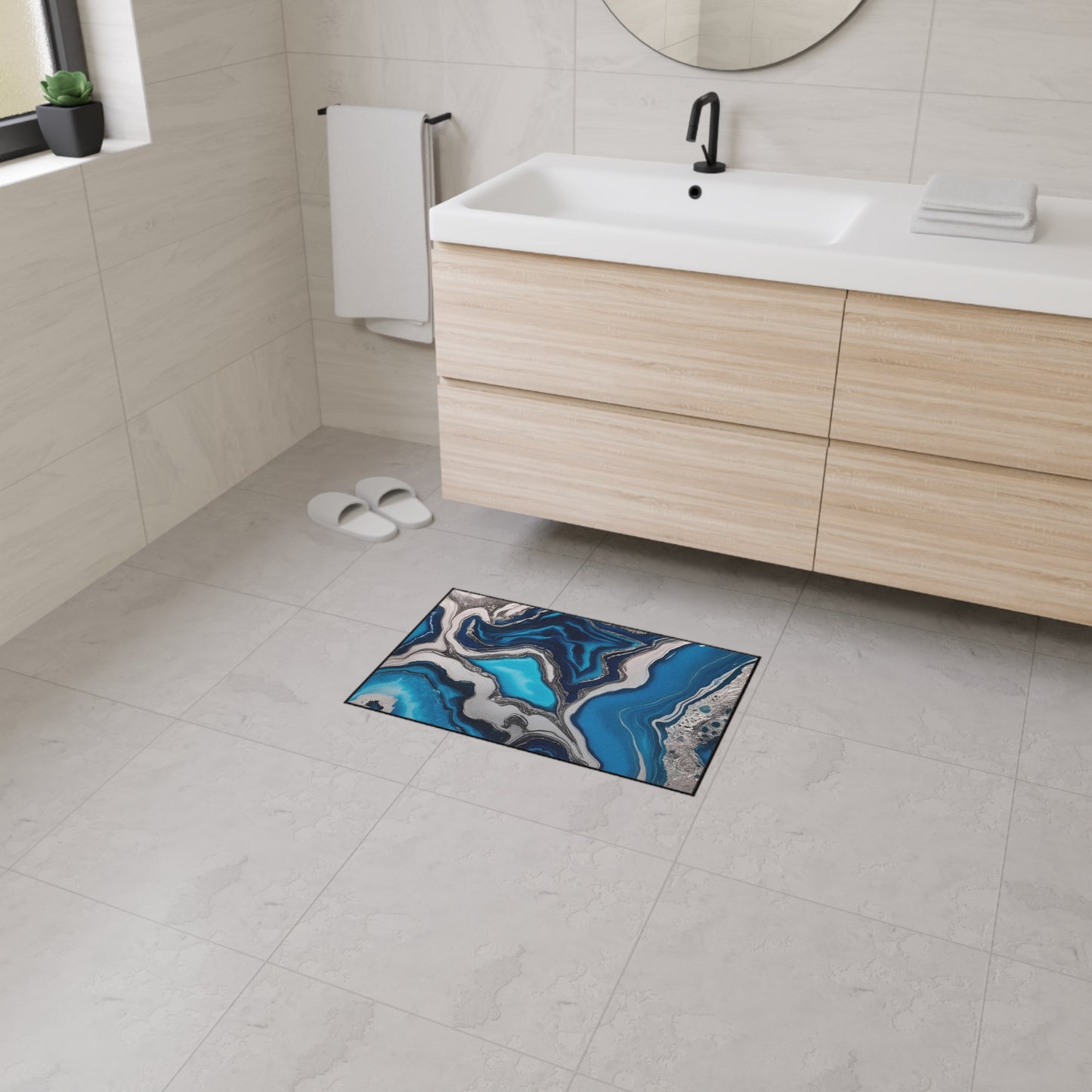 Decorative Heavy Duty Non-Slip Floor Mat Stylish Design Perfect for Entryway Kitchen Décor Garage Rug Coffee Bar Bathroom Floor Door Mat