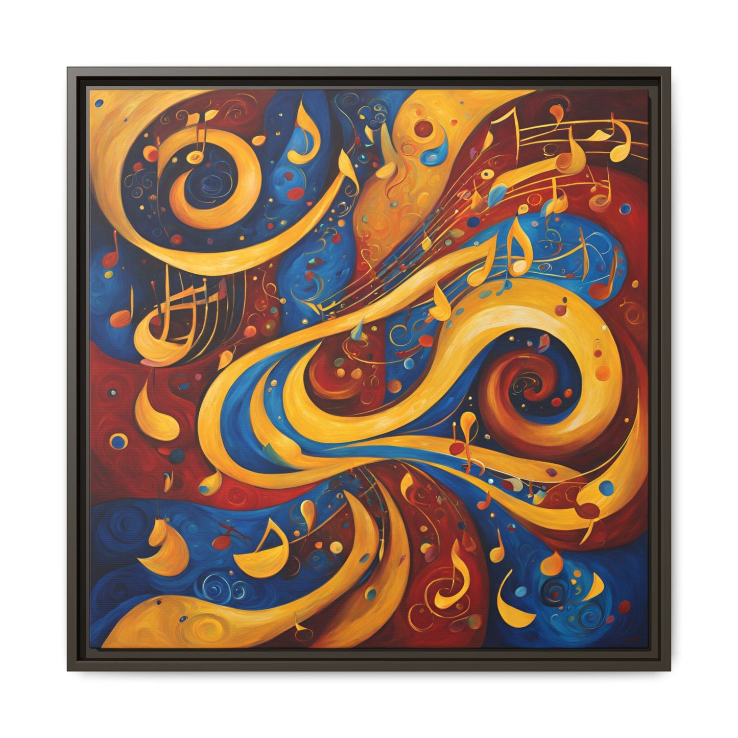 Modern Music-Themed Print Abstract Design Unique Framed Canvas Print Treble Clef Note Wall Art Music Lover Gift Decor 3 frame colors