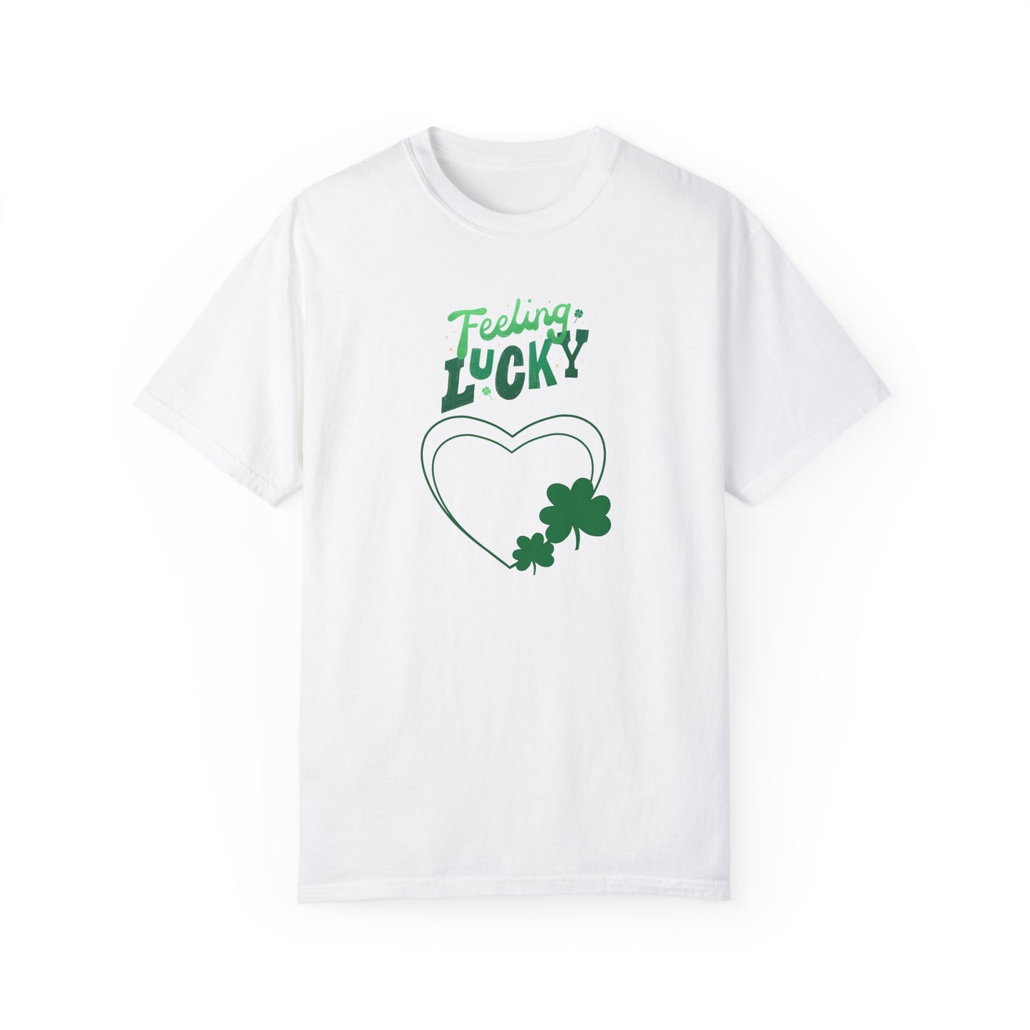 St. Patrick's Day T-Shirt Unisex Comfort Colors Relaxed Fit Garment-Dyed Tee 4 Leaf Clover Shirt Irish Themed Gift