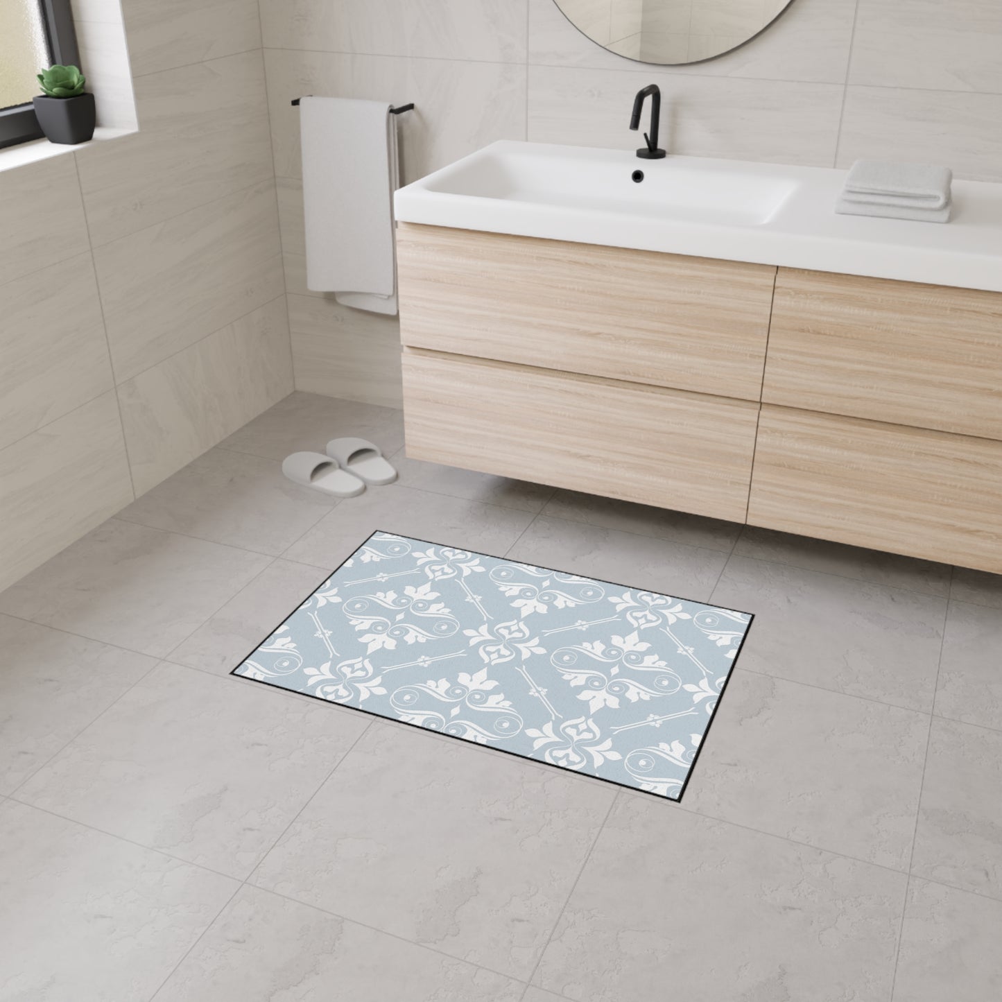 Decorative Heavy Duty Non-Slip Floor Mat Stylish Design Perfect for Entryway Kitchen Décor Garage Rug Coffee Bar Bathroom Floor Door Mat