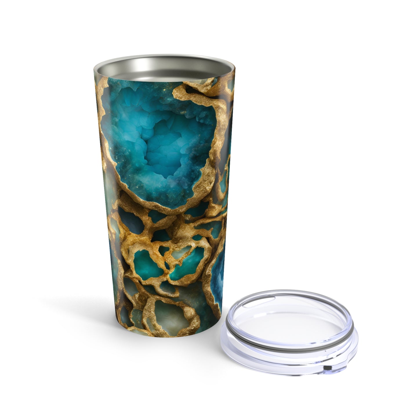 Colorful Geode Design 20 oz Tumbler Nature Lover Gift Geology Rock Lover Insulated Stainless Hot or Cold Marble Design Tumbler