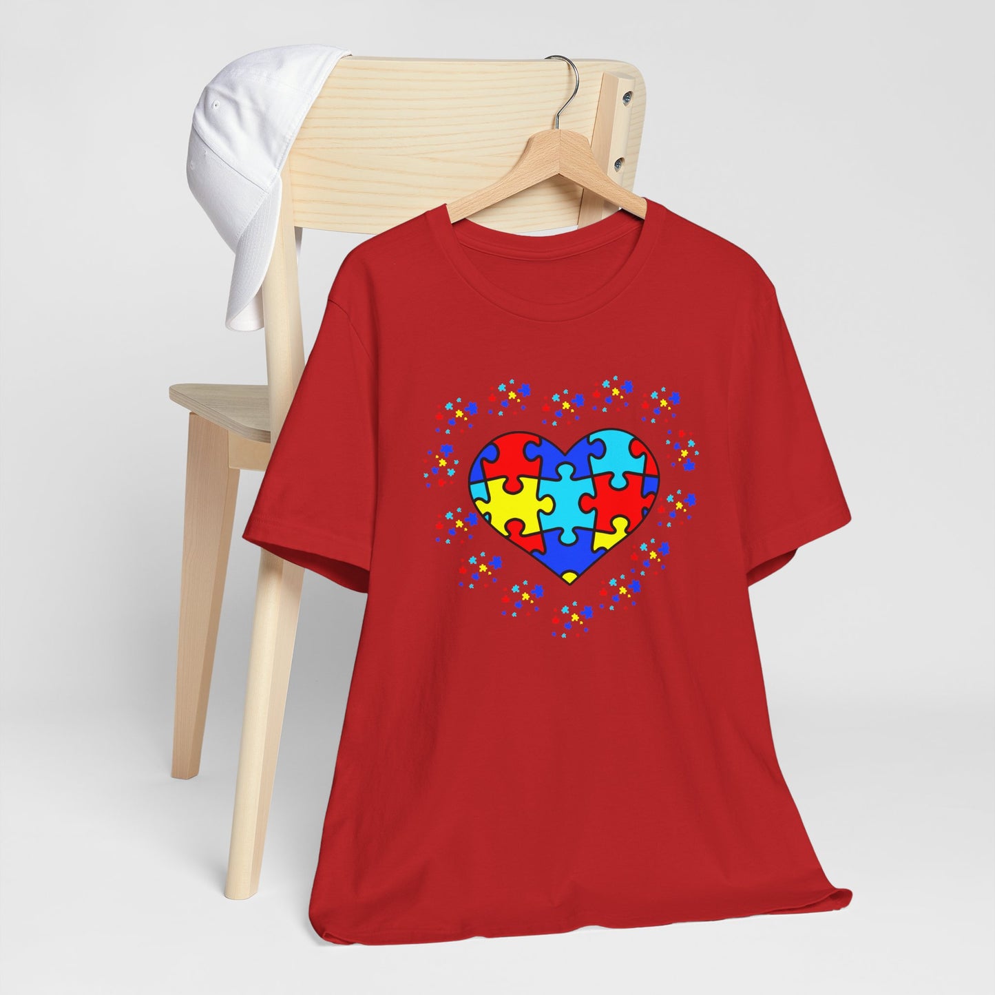 Autism Spectrum Awareness and Love T-Shirt Gift for Teacher Christmas Present Unique Special Needs Gift Unisex Jersey Short Sleeve Tee