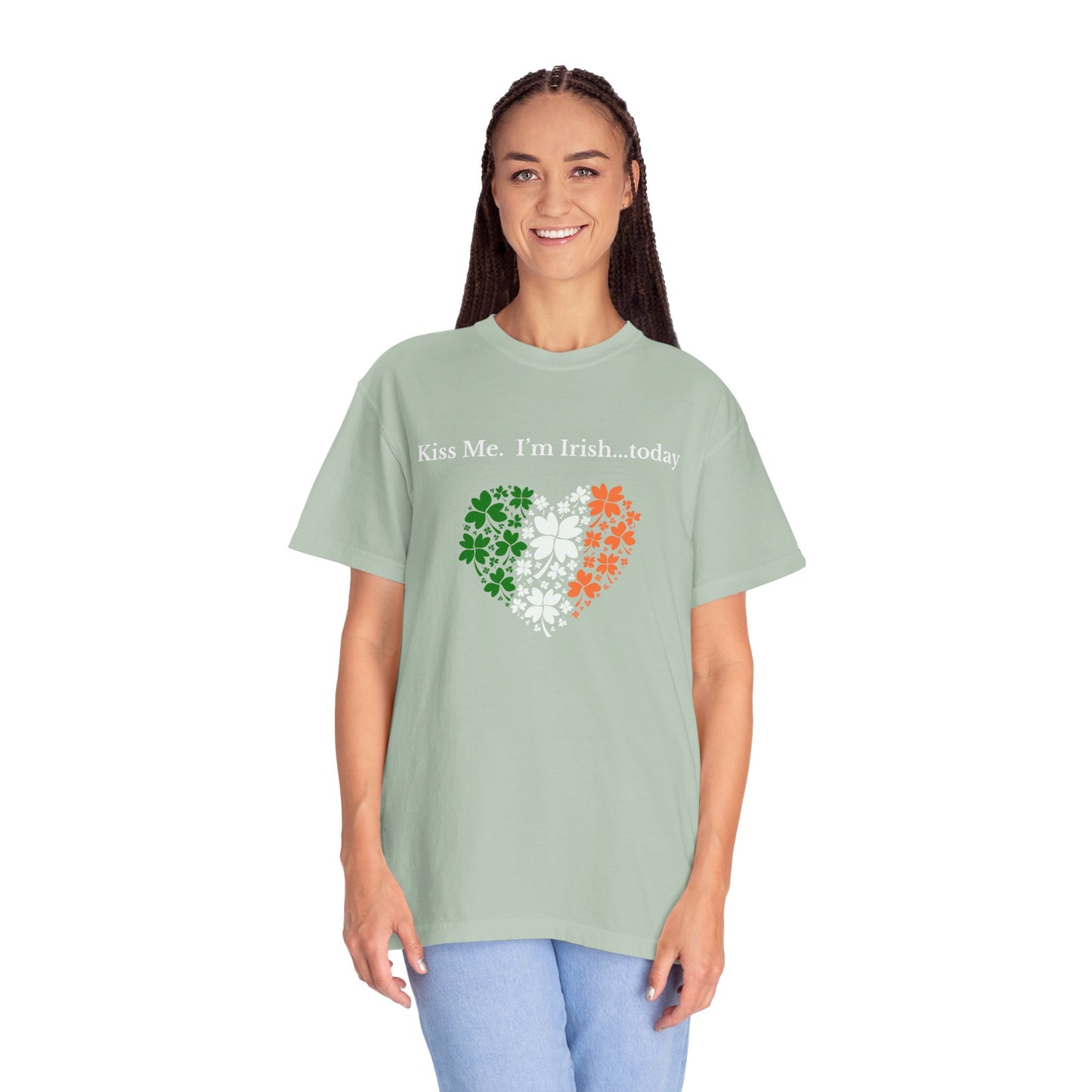 St. Patrick's Day T-Shirt Unisex Comfort Colors Relaxed Fit Garment-Dyed Tee 4 Leaf Clover Shirt Irish Themed Gift
