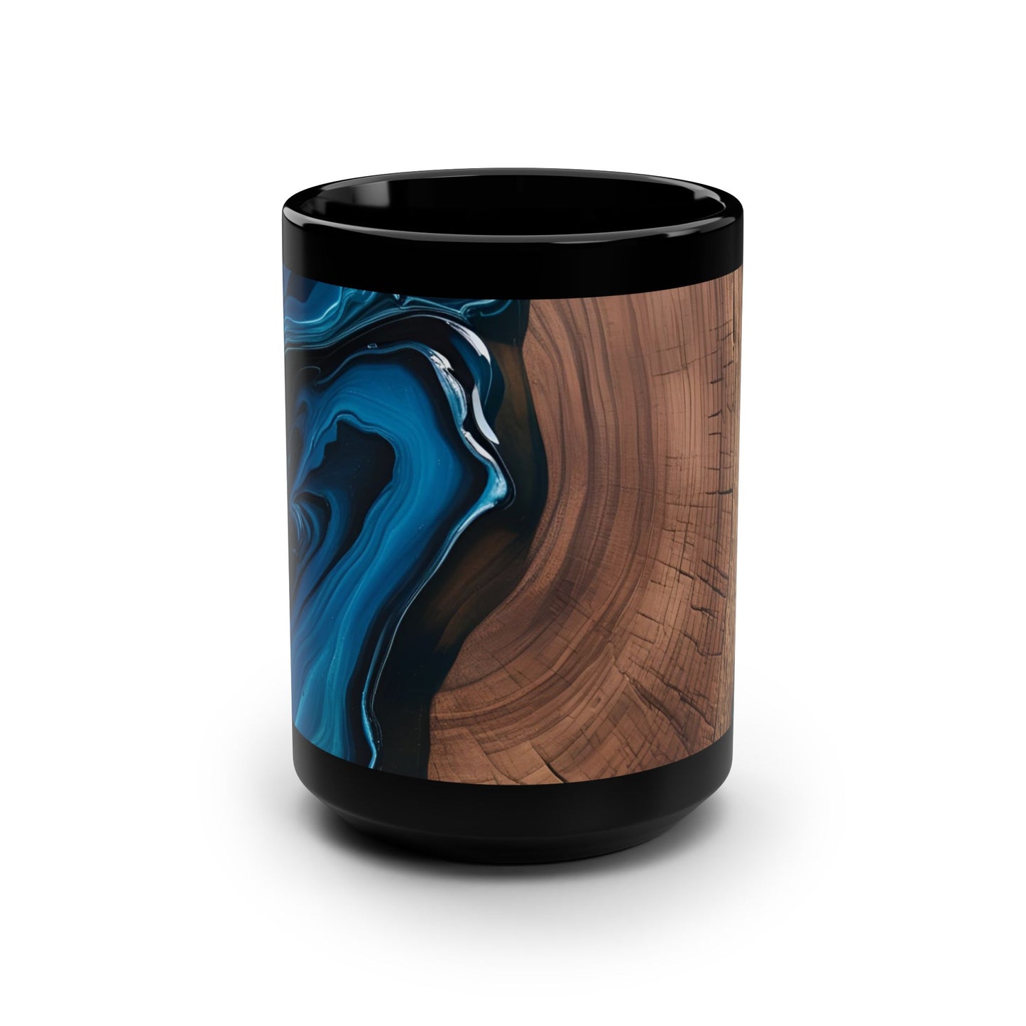 Ceramic Coffee Mug Wood-Inspired Image Nature Lover Ceramic Teacup Gardener Gift Colorful Unique Wave-look 15oz Ceramic Mug