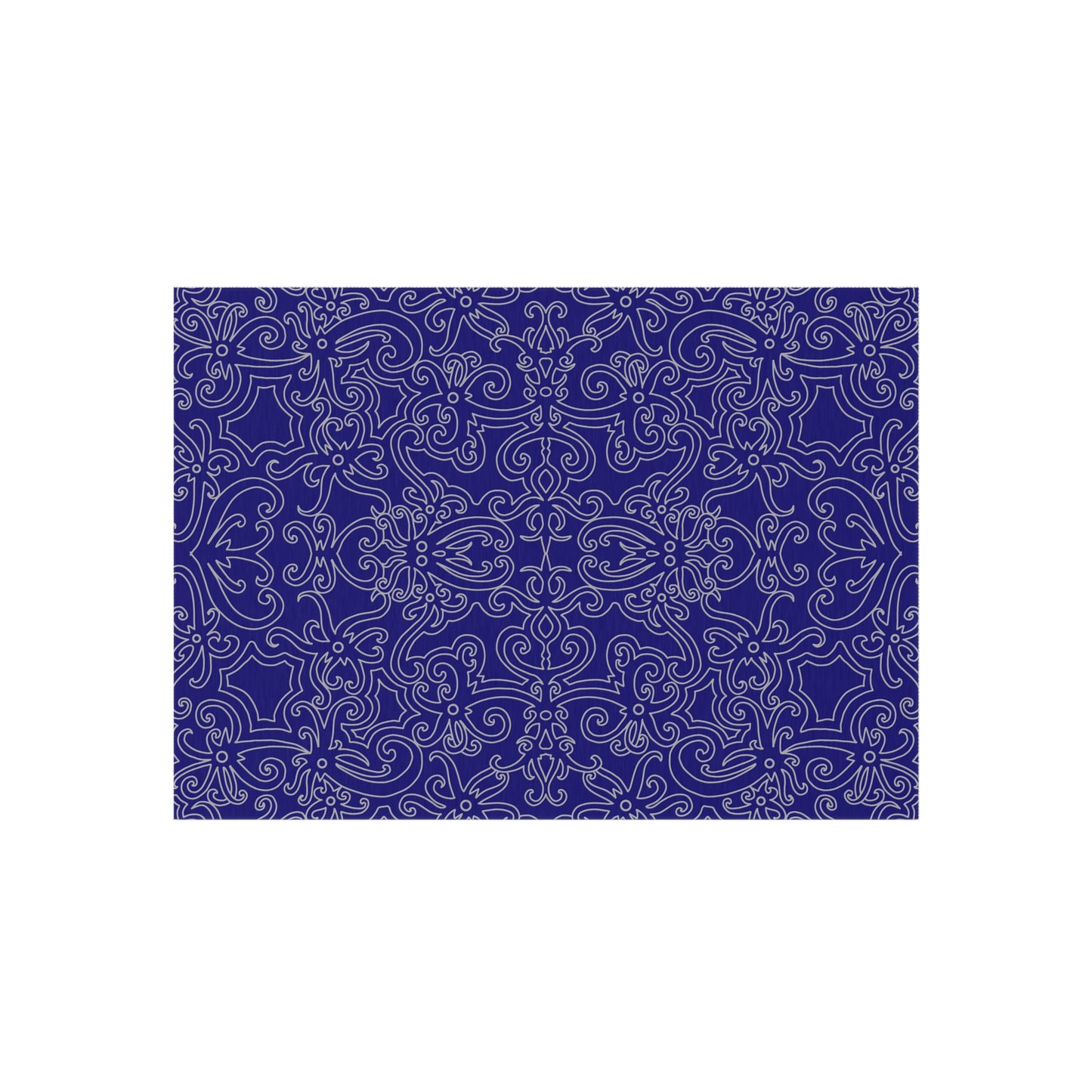 Chenille Outdoor Rug with No-Skid Backing Cozy Outdoor Carpet Blue Patio Decor Gazebo Rug Pool Area Decor Outdoor Kitchen Carpet