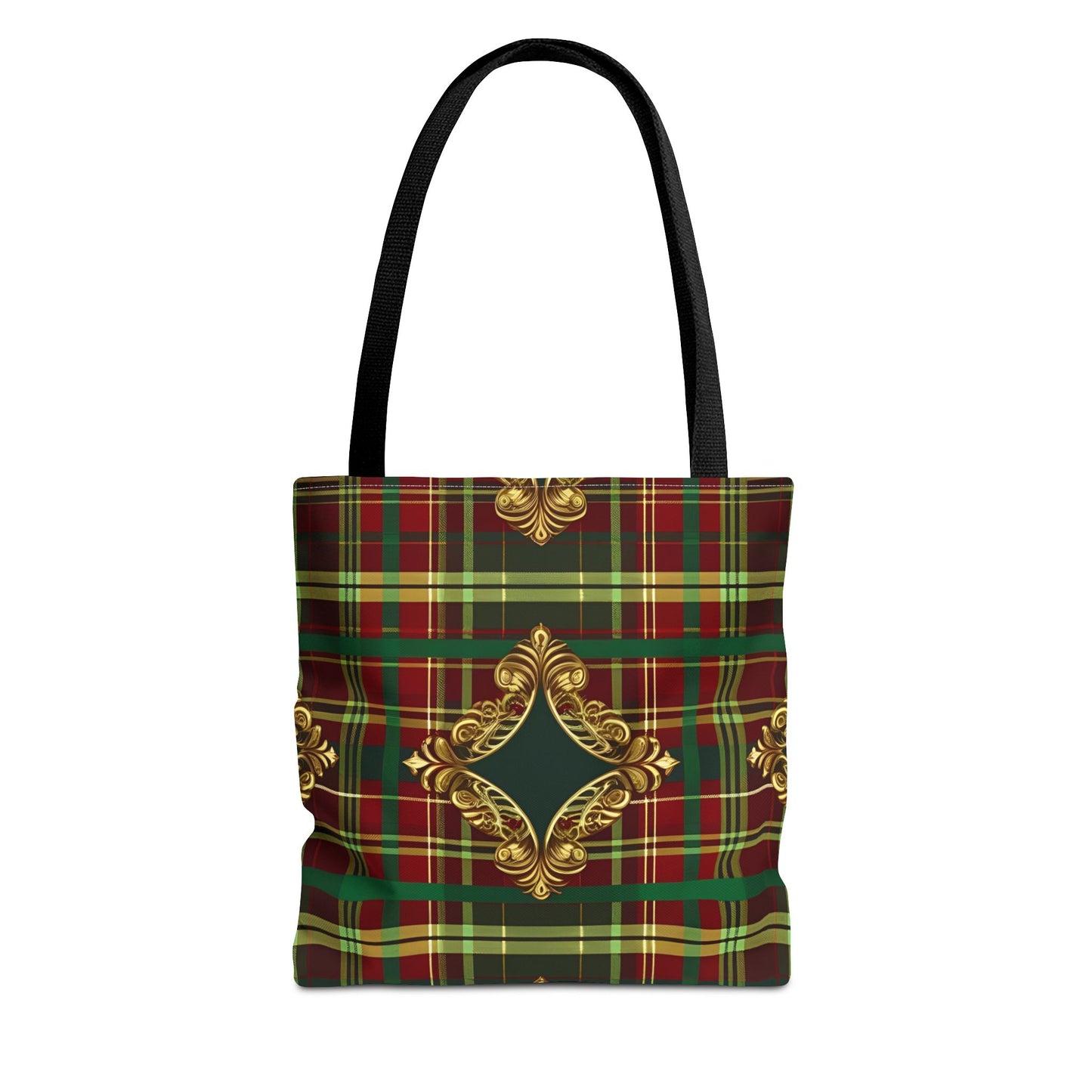 Christmas Tote Bag Holiday Cheer Gift Glam Winter Accessory Reusable Winter Plaid Tartan Shopping Bag Xmas Joy Gift Unisex Bag for Him Her