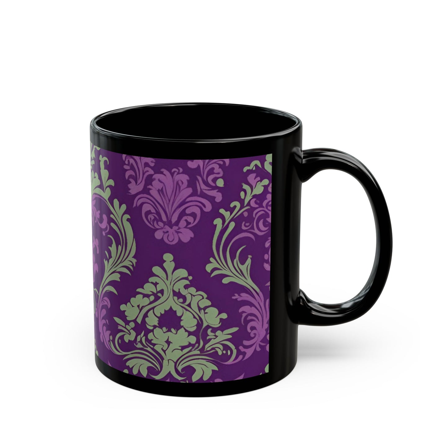 Elegant Damask Mug | Royal Purple Coffee Mug | Elegant Gift Mug