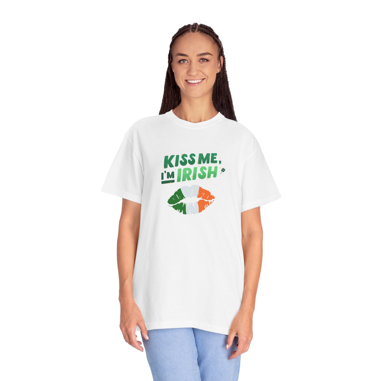 St. Patrick's Day T-Shirt Unisex Comfort Colors Relaxed Fit Garment-Dyed Tee 4 Leaf Clover Shirt Irish Themed Gift