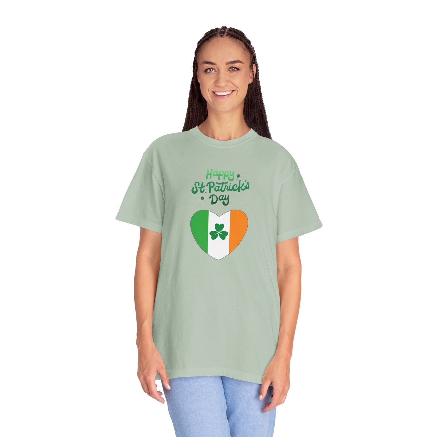 St. Patrick's Day T-Shirt Unisex Comfort Colors Relaxed Fit Garment-Dyed Tee 4 Leaf Clover Shirt Irish Themed Gift