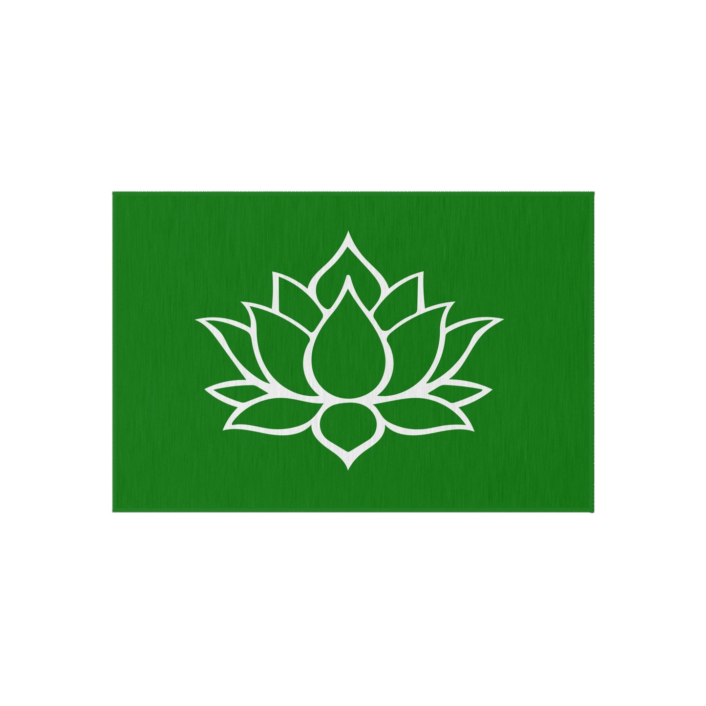 Zen Chenille Outdoor Rug with No-Skid Backing Cozy Lotus Blossom Outdoor Carpet Patio Decor Gazebo Rug Pool Area Decor Outdoor Kitchen Rug