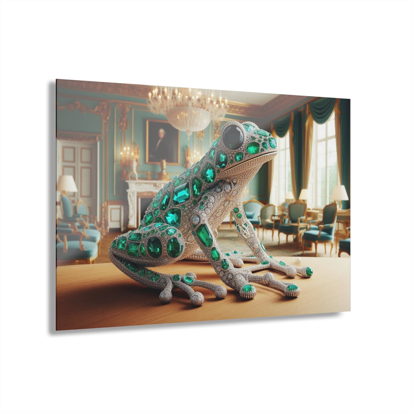 Gemstone Design Tree Frog Acrylic Print with French Cleat Nature Lover Wall Art Animal Lover Gift Artwork Modern Garden Home Decor
