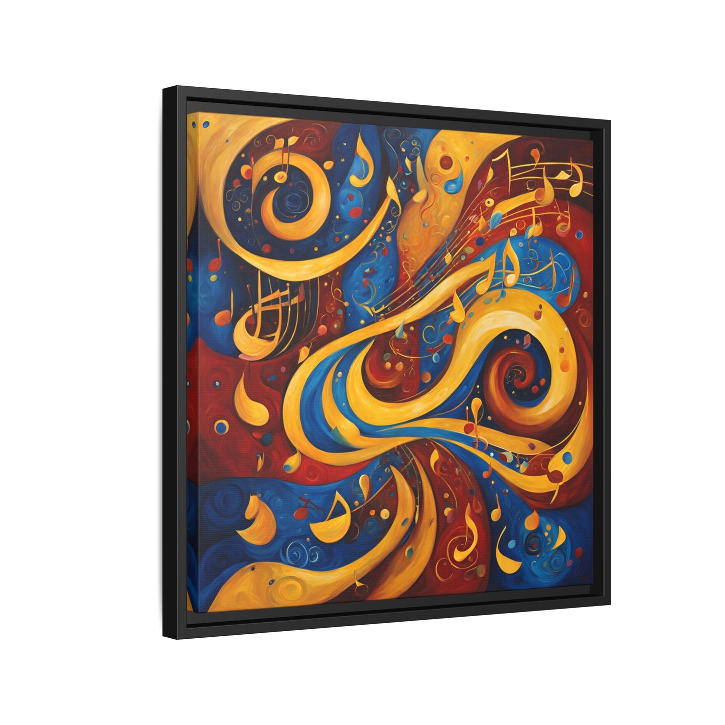 Modern Music-Themed Print Abstract Design Unique Framed Canvas Print Treble Clef Note Wall Art Music Lover Gift Decor 3 frame colors