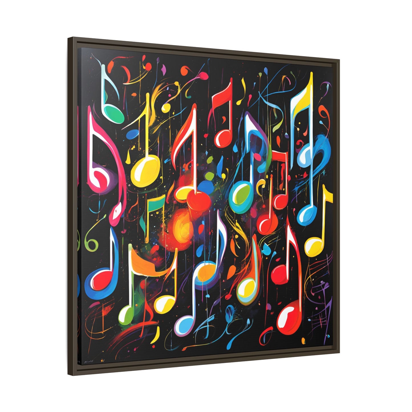 Modern Music-Themed Print Abstract Design Unique Framed Canvas Print Treble Clef Note Wall Art Music Lover Gift Decor 3 frame colors