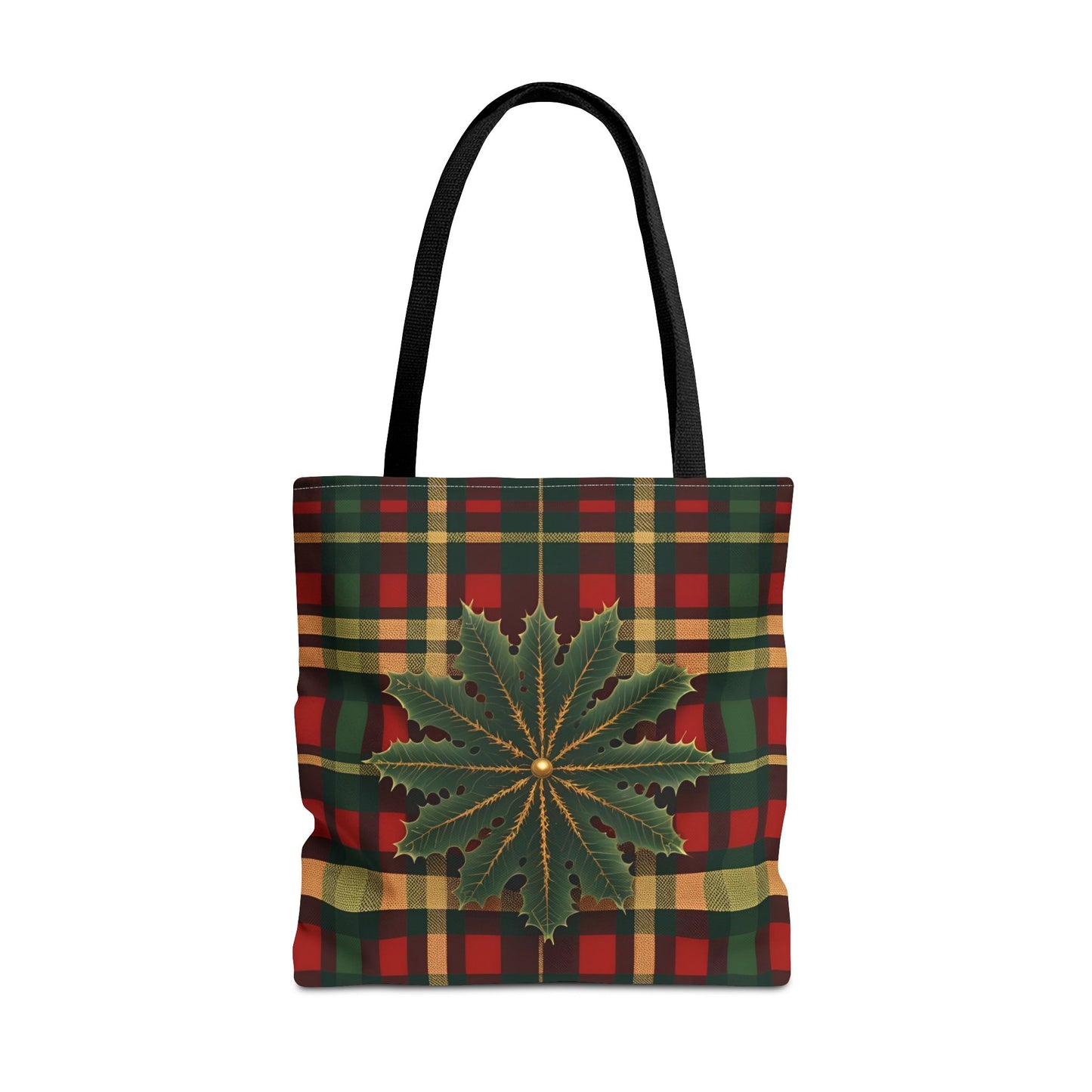 Christmas Tote Bag Holiday Cheer Gift Glam Winter Accessory Reusable Winter Plaid Tartan Shopping Bag Xmas Joy Gift Unisex Bag for Him Her