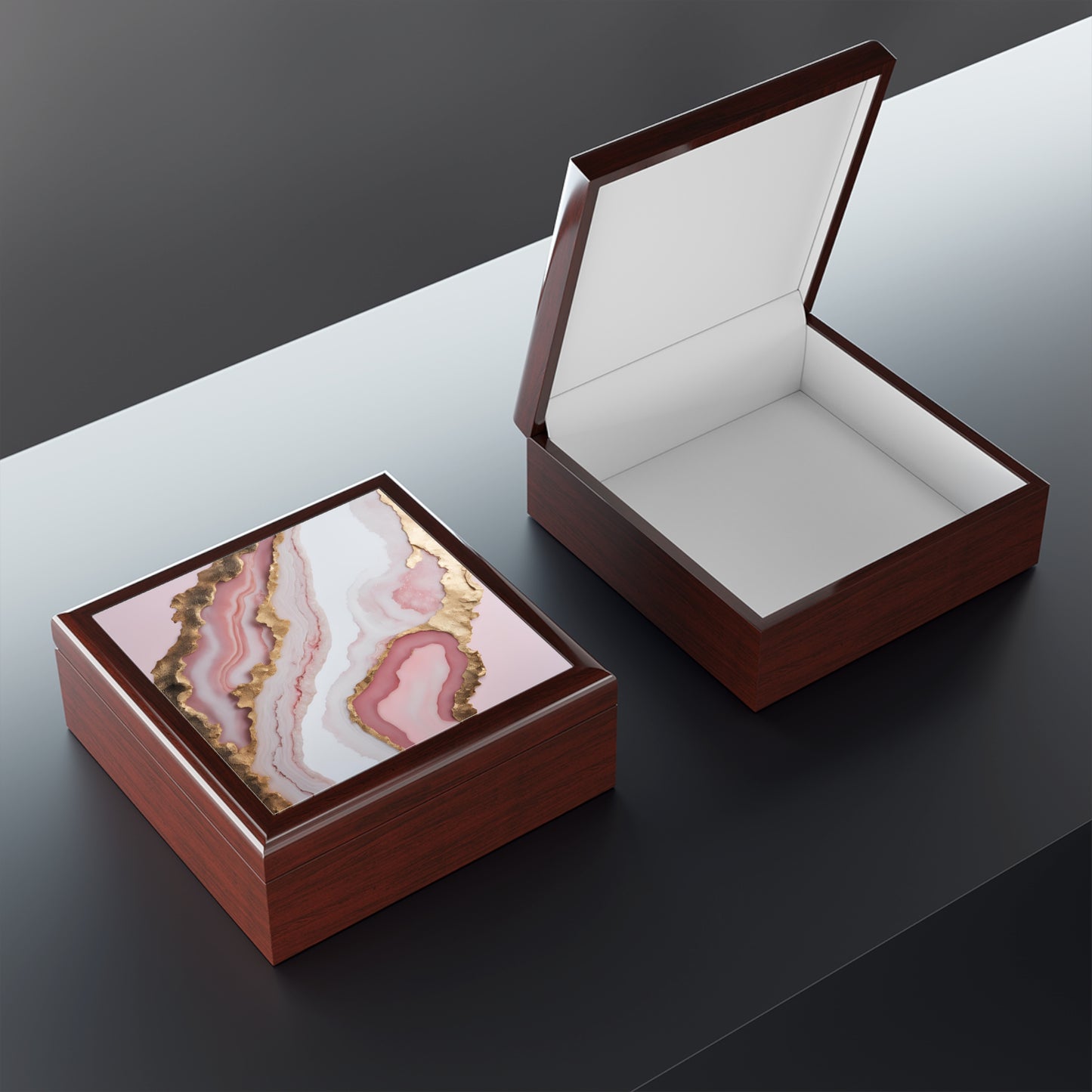Unique Jewelry Box Trinket Box Bedroom Dresser Decor Vanity Gift Box - 3 colors to choose from