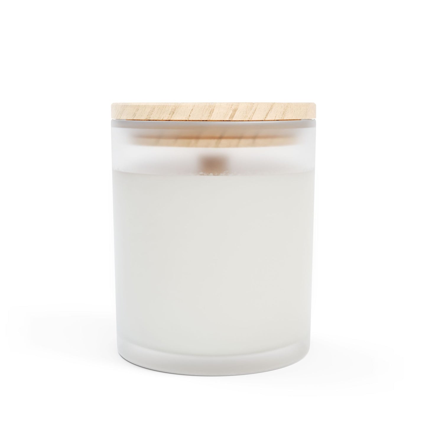Artisanal Coconut Soy Frosted Glass Candle with Wooden Wick and Raw Maple Lid 11 oz Hand Poured Victory Success Candle 50 hr burn time