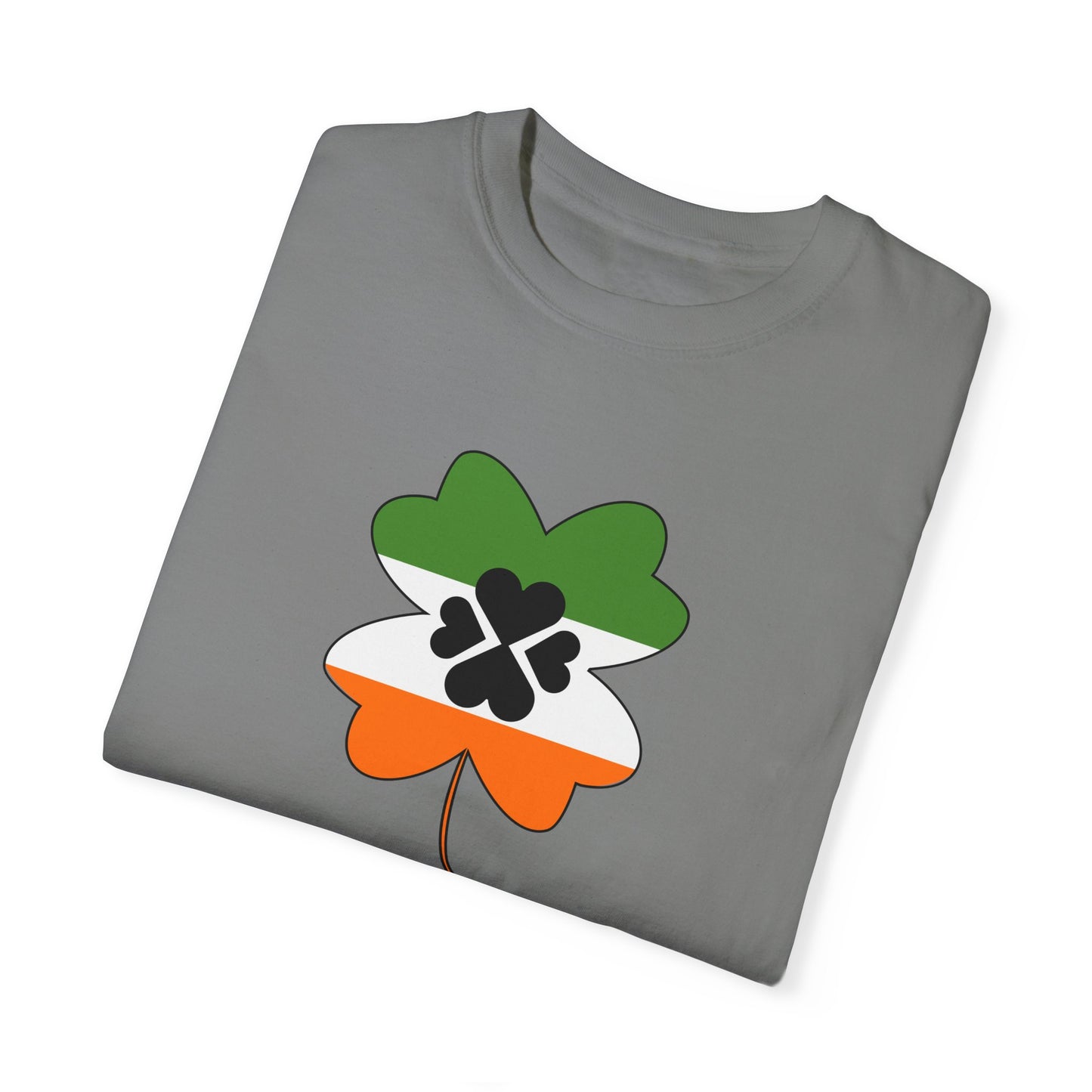 St. Patrick's Day T-Shirt Unisex Comfort Colors Relaxed Fit Garment-Dyed Tee 4 Leaf Clover Shirt Irish Themed Gift