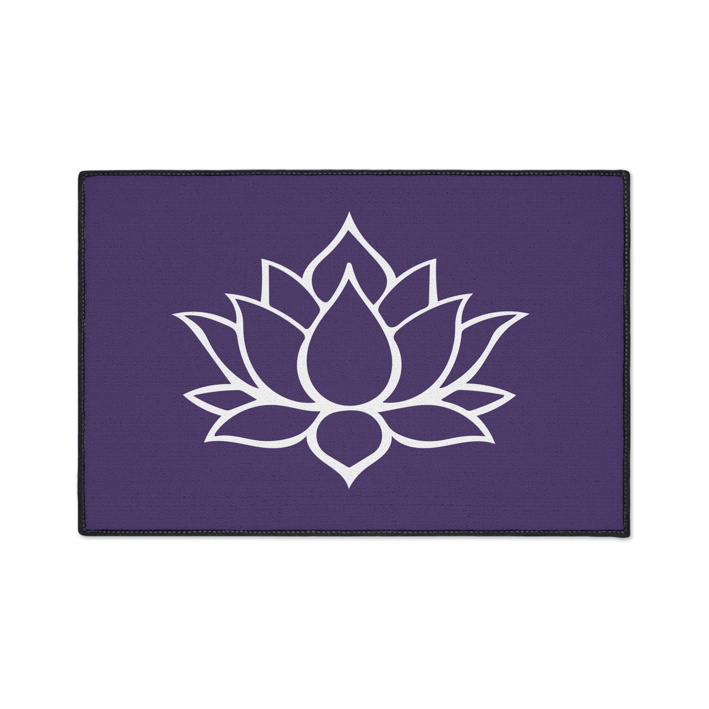Decorative Heavy Duty Non-Slip Floor Mat Stylish Design Perfect for Entryway Kitchen Décor Purple Lotus Blossom Floral Design Rug Bath Mat