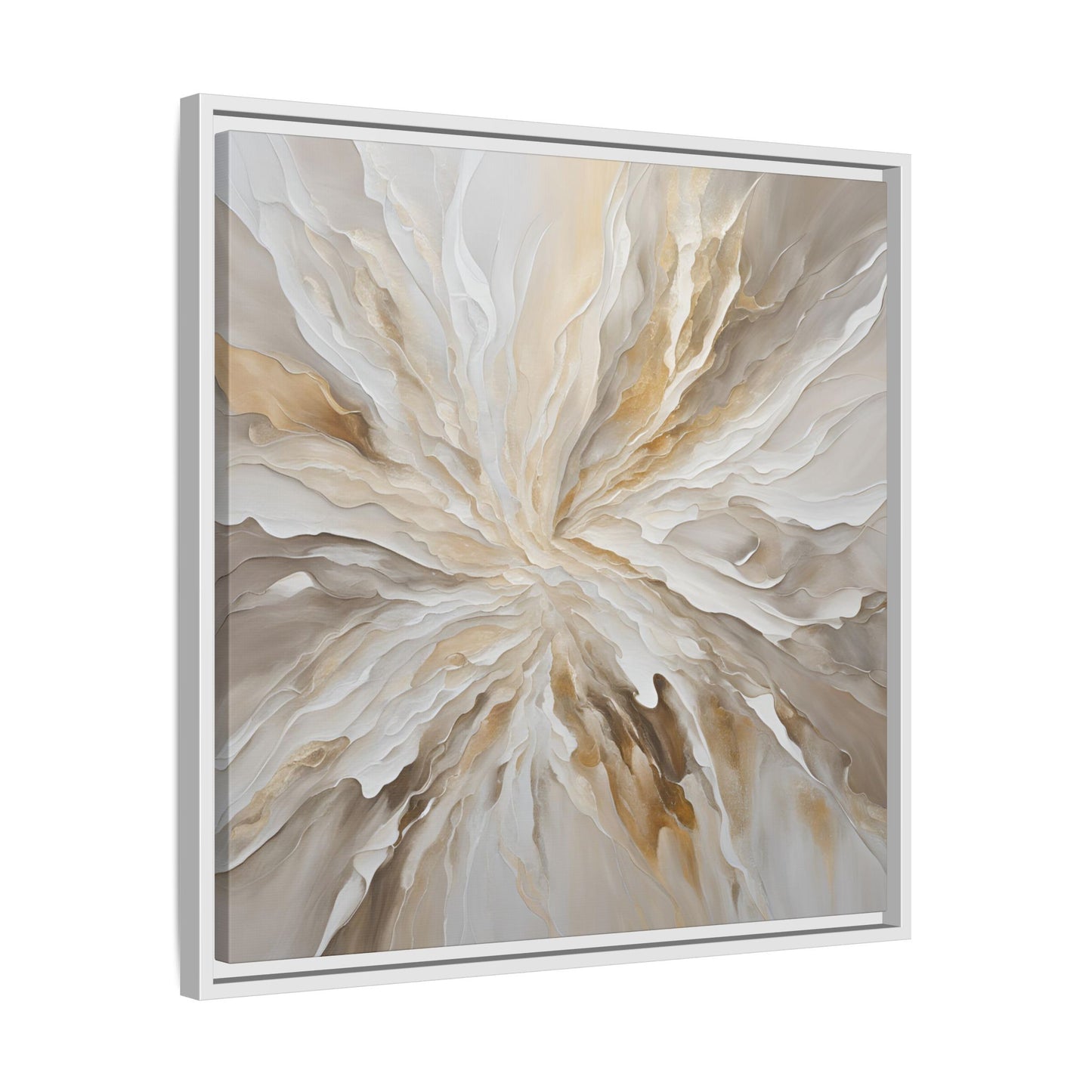 Modern Abstract Floral Design Unique Framed Canvas Wall Art Starburst Gift Nature Lover Gift Garden Lover Gift 3 frame colors
