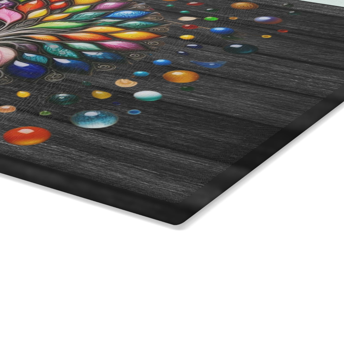 Glass Kitchen Decor Glass Cutting Board Serving Tray with Tree of Life Design Cutting Board Gift for Home Cook Glass Charcuterie Board