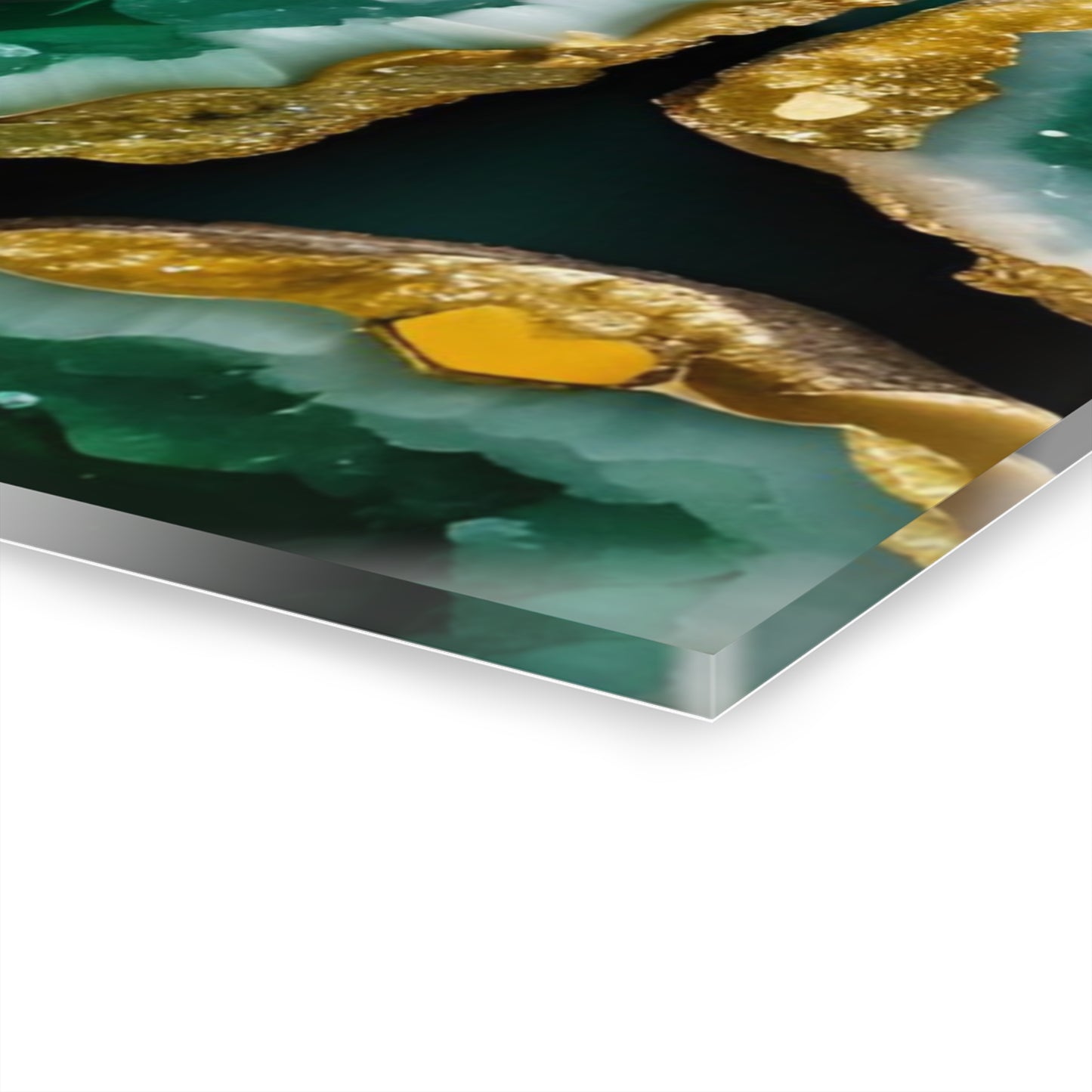 Large Geode-Inspired Design Acrylic Print with French Cleat Agate Marble-look Nature Wall Art Rock Lover Relaxing Artwork Modern Home Decor