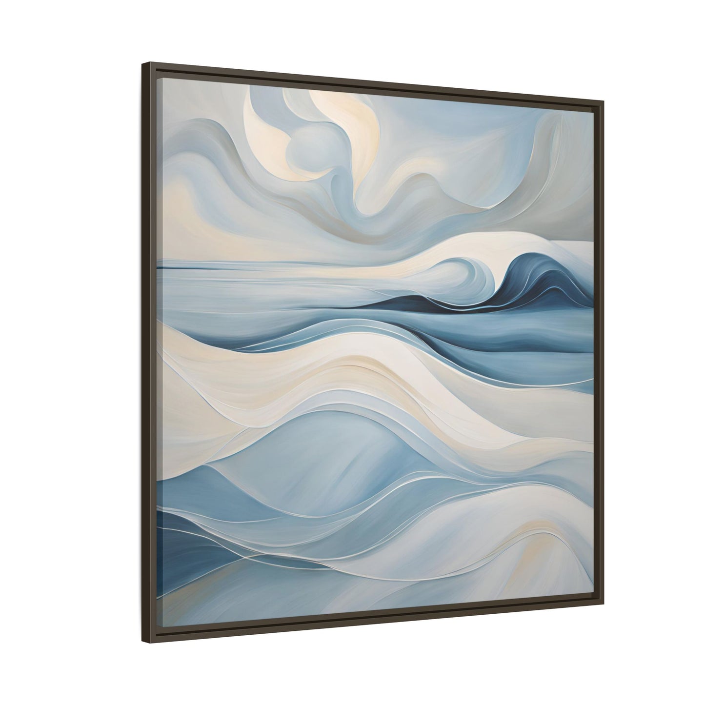 Modern Abstract Wave Design Unique Framed Canvas Wall Art Ocean Beach Gift Nature Lover Gift Underwater Sea Lover Gift 3 frame colors