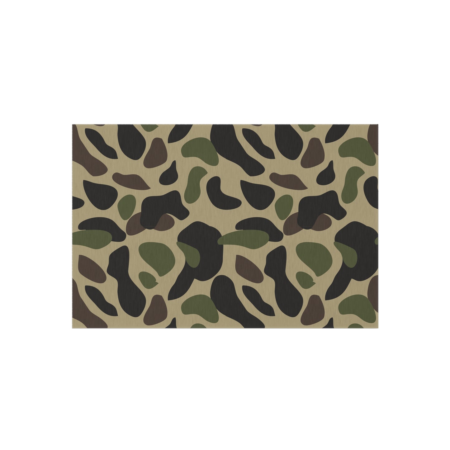 Camo Pattern Chenille Outdoor Rug with No-Skid Backing Cozy Outdoor Carpet Patio Decor Gazebo Rug Pool Area Decor Outdoor Kitchen Carpet