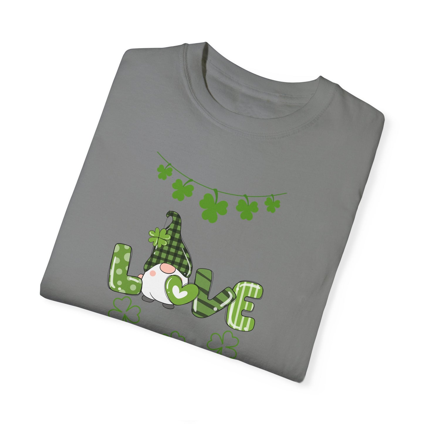 St. Patrick's Day T-Shirt Unisex Comfort Colors Relaxed Fit Garment-Dyed Tee 4 Leaf Clover Shirt Irish Themed Gift