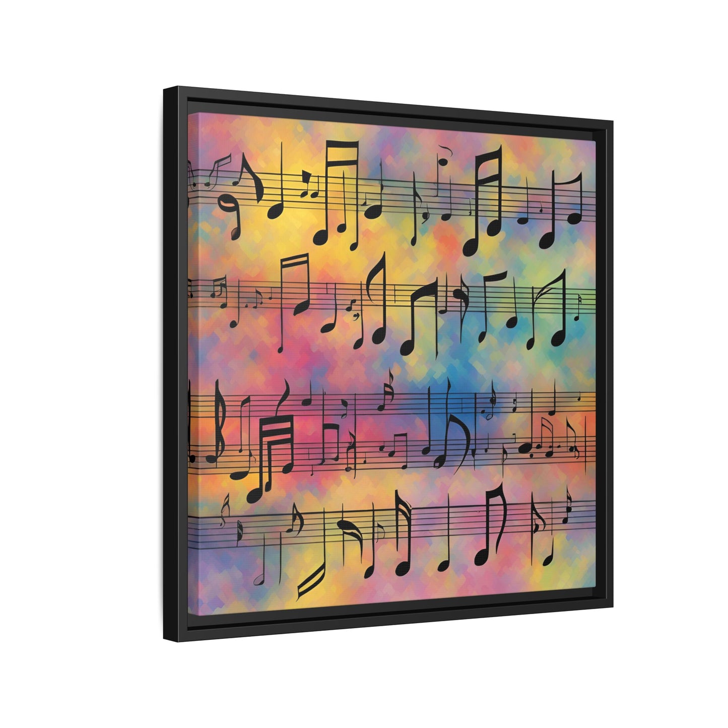 Modern Music-Themed Print Abstract Design Unique Framed Canvas Print Sheet Music Wall Art Music Lover Gift Decor 3 frame colors