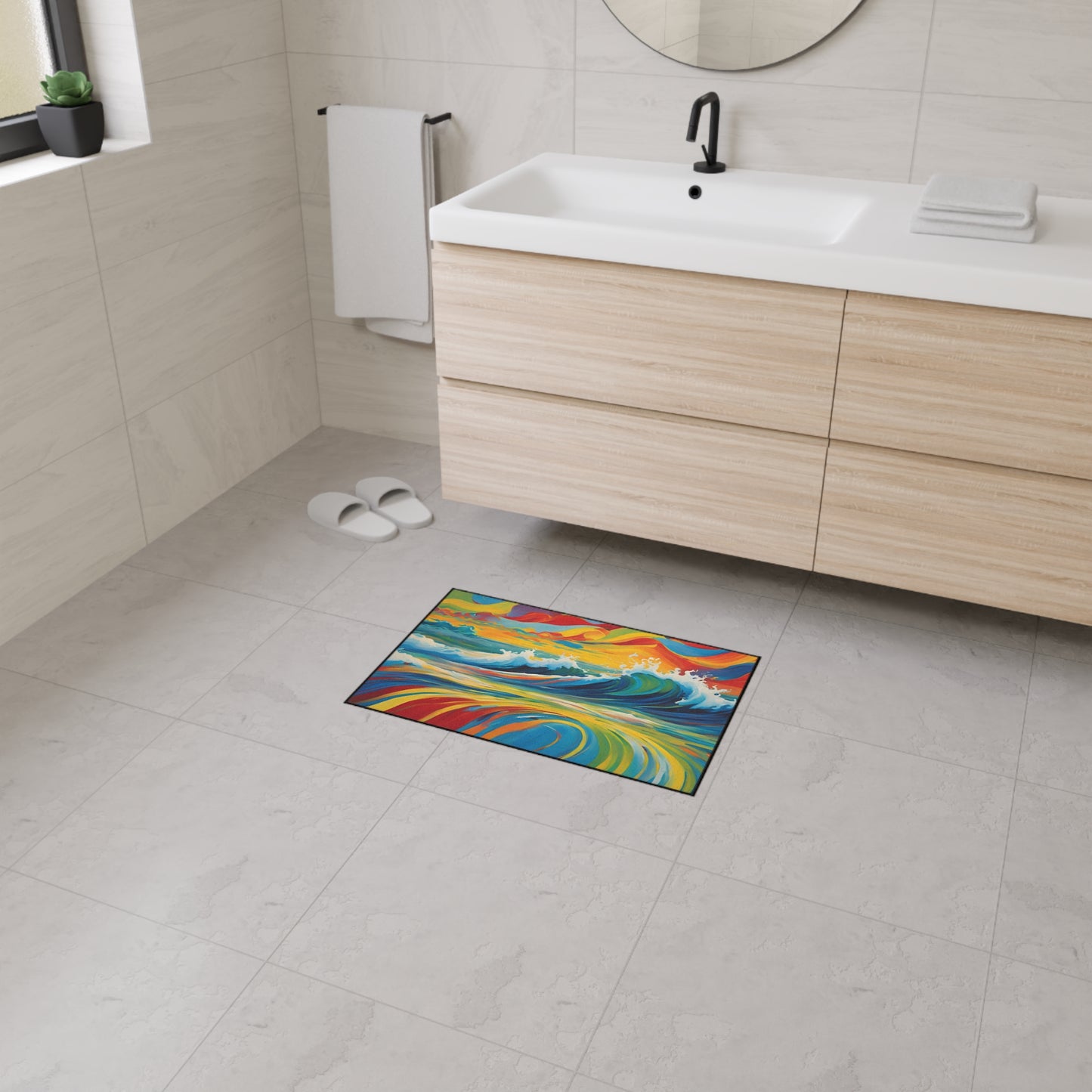 Decorative Heavy Duty Non-Slip Floor Mat Stylish Design Perfect for Entryway Kitchen Décor Garage Rug Coffee Bar Bathroom Floor Door Mat