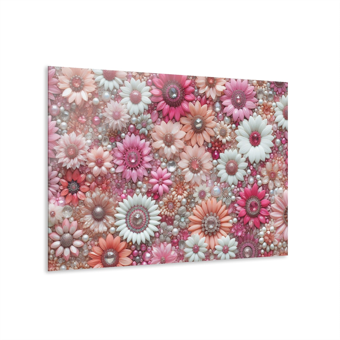 Floral Design Acrylic Daisy Print with French Cleat Nature Lover Wall Art Flower Lover Gift Flower Artwork Modern Garden Home Decor
