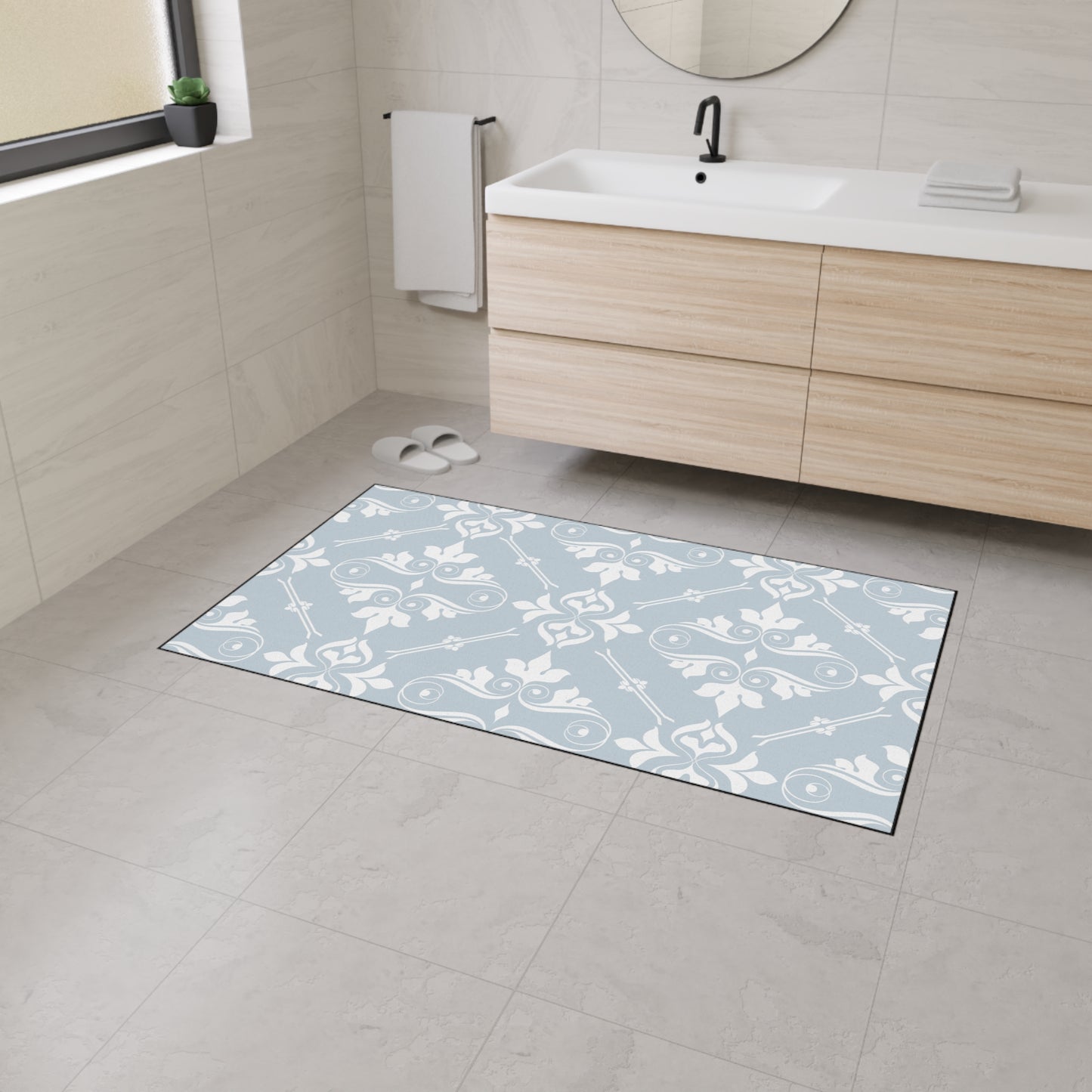 Decorative Heavy Duty Non-Slip Floor Mat Stylish Design Perfect for Entryway Kitchen Décor Garage Rug Coffee Bar Bathroom Floor Door Mat