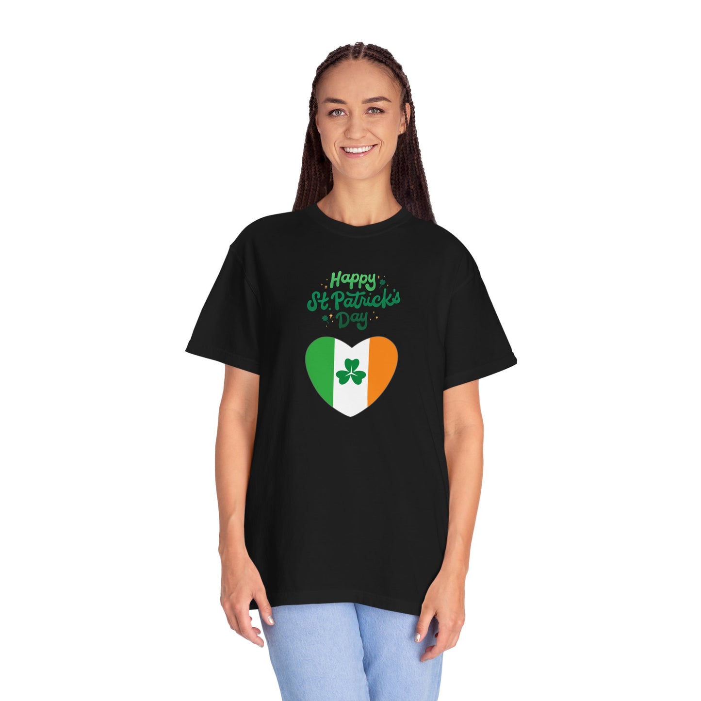 St. Patrick's Day T-Shirt Unisex Comfort Colors Relaxed Fit Garment-Dyed Tee 4 Leaf Clover Shirt Irish Themed Gift